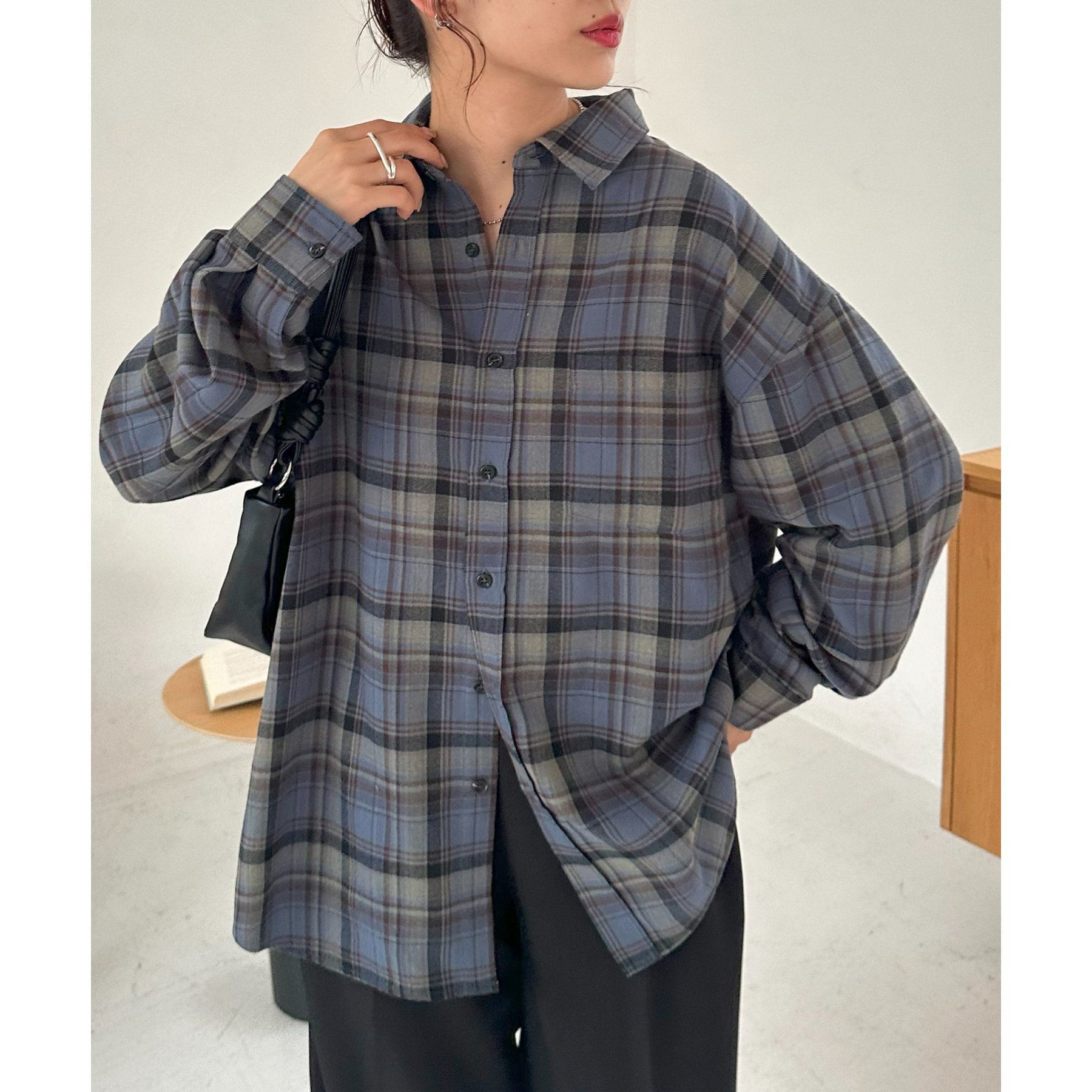 ユニセックス】起毛ネルチェックオーバーシャツ | ファッション通販