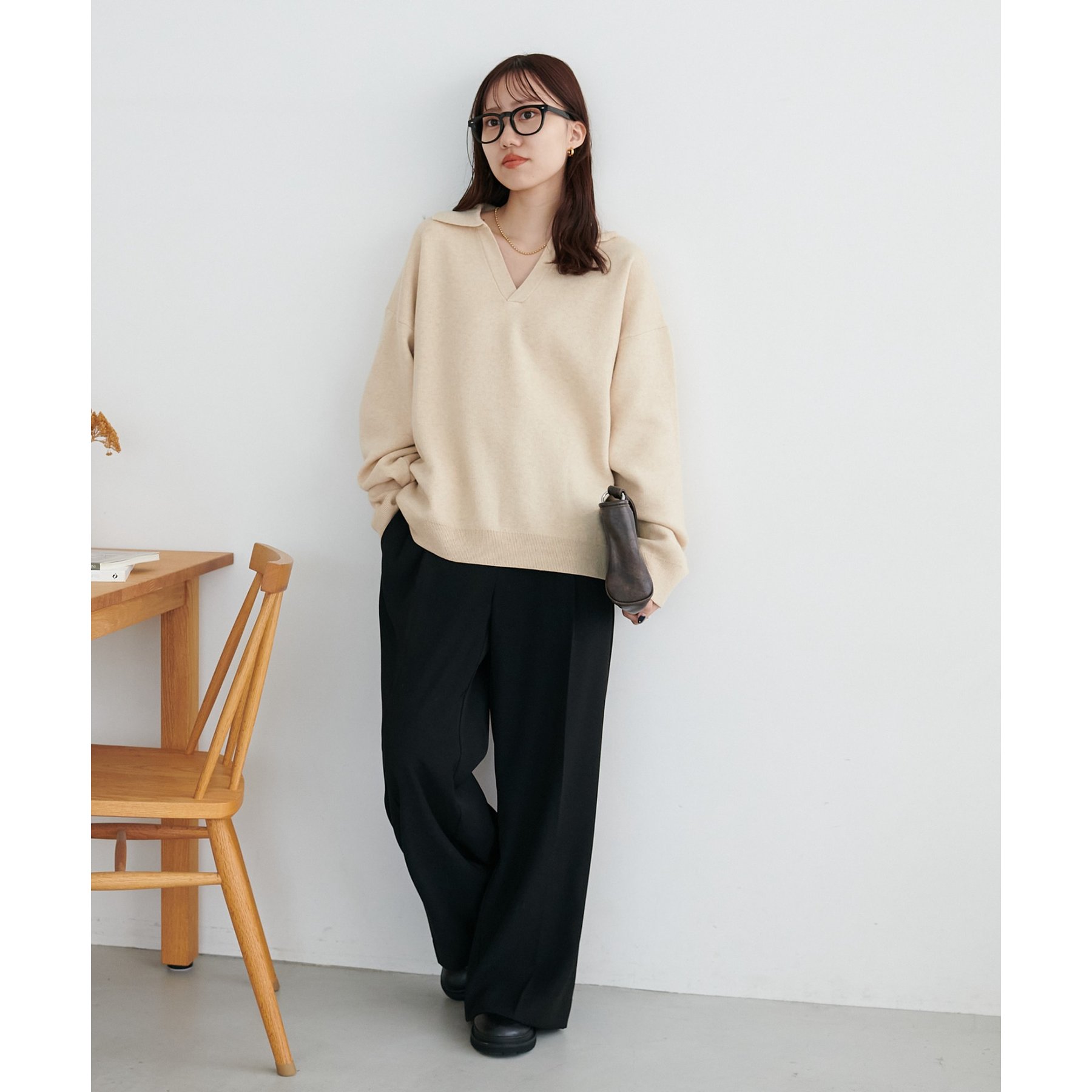 ユニセックス】シルク混スキッパーニット | ファッション通販サイト NUGU