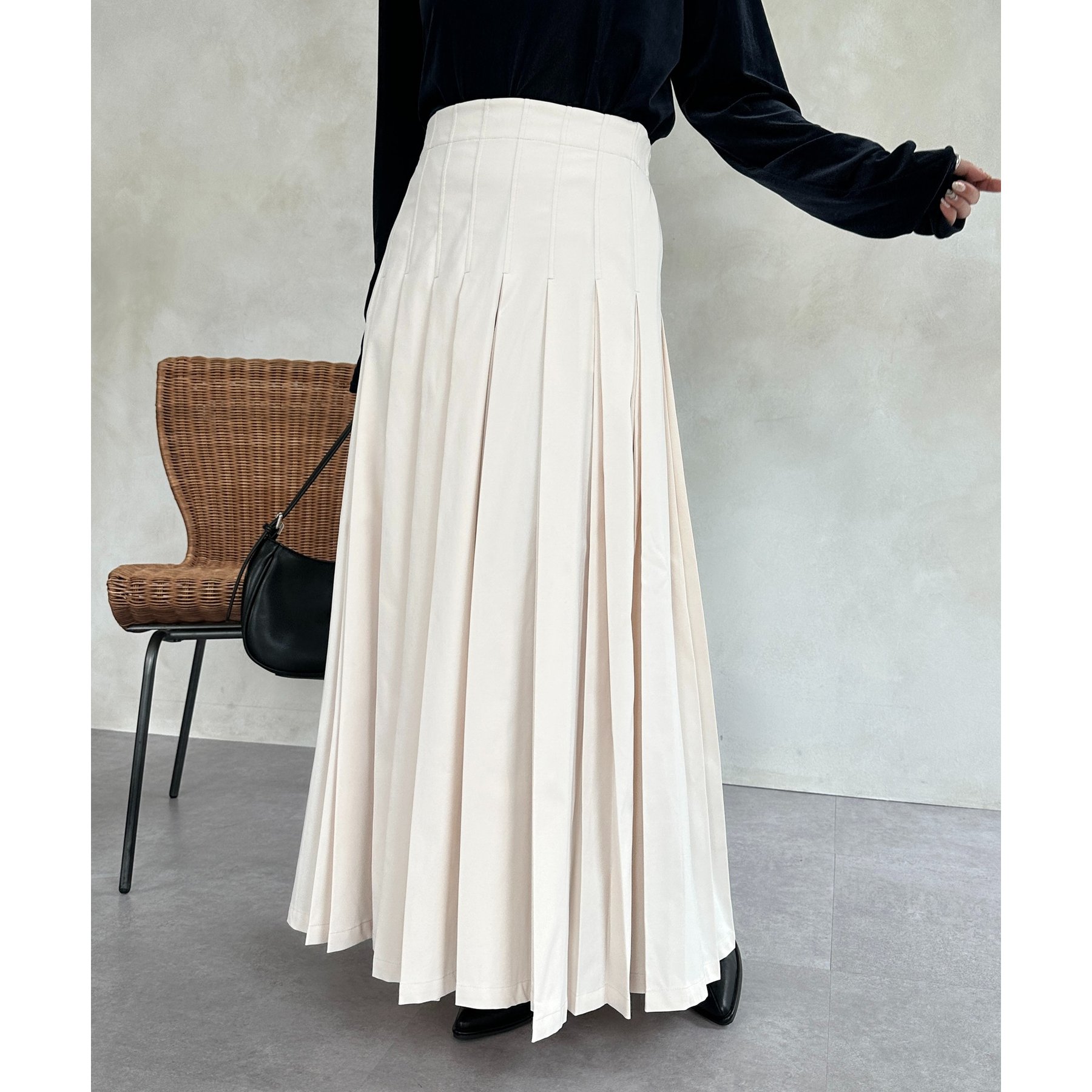 ダブルプリーツロングスカート | ファッション通販サイト NUGU