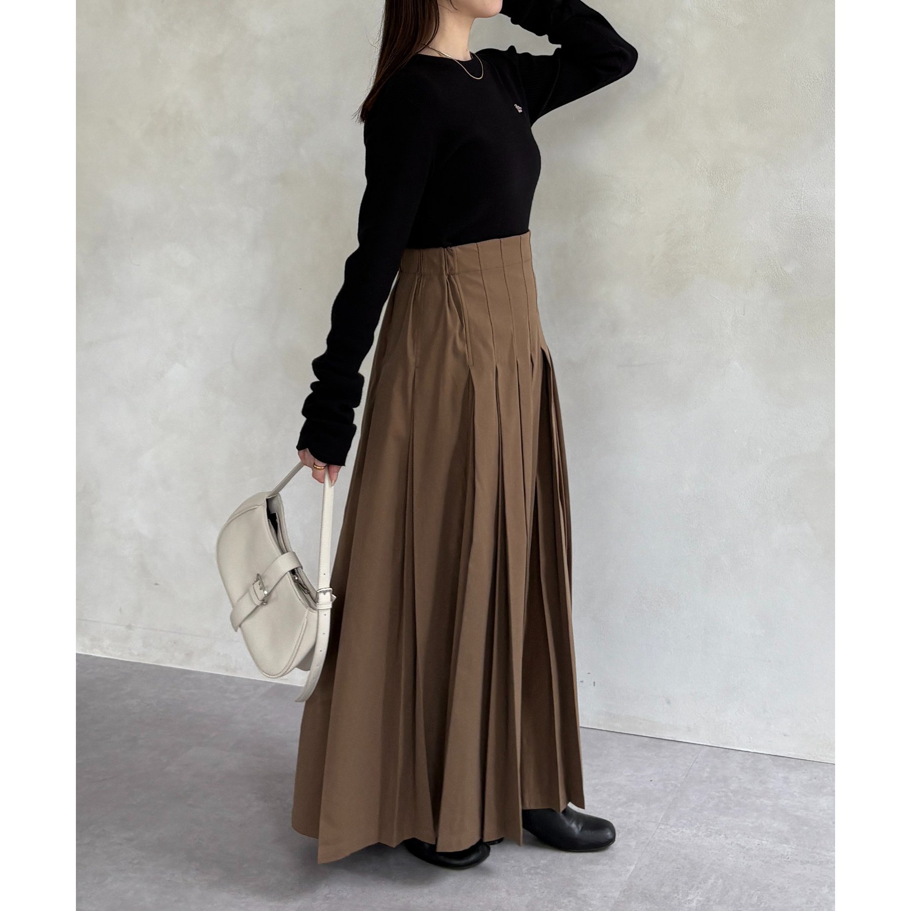 ダブルプリーツロングスカート | ファッション通販サイト NUGU