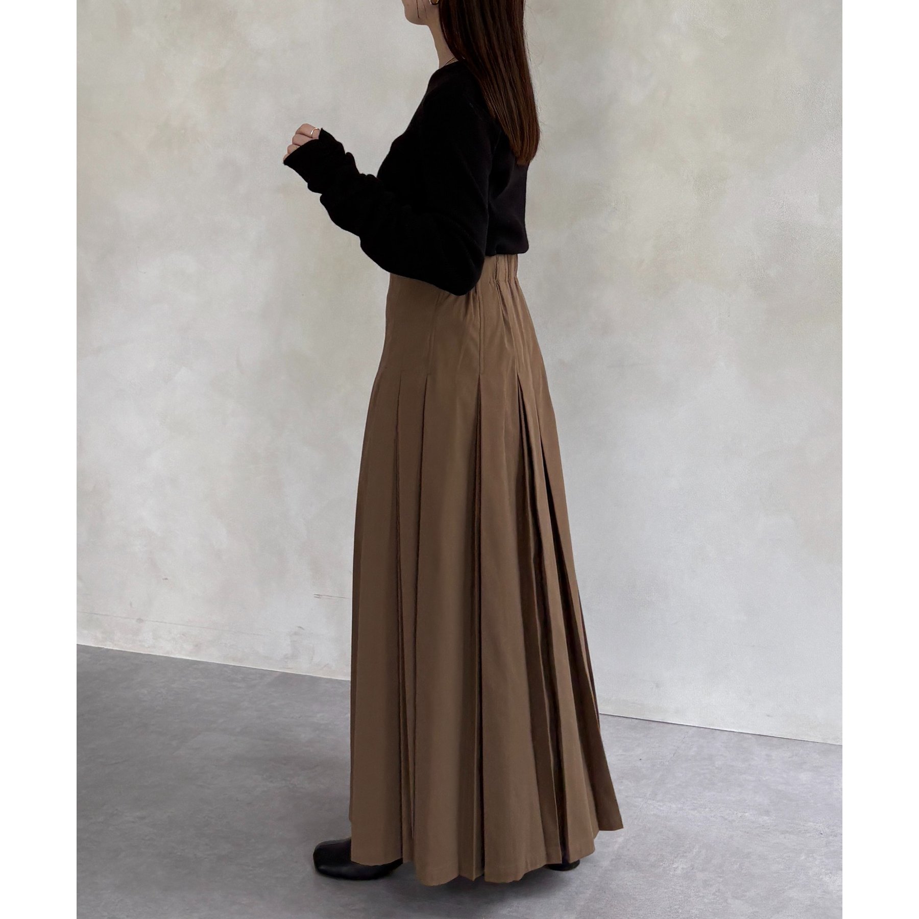 リゼッタ　カトリーヌ　レ・　パラプリュイのテキスタイルで仕立てたロングスカート リゼッタ カトリーヌ レ・ パラプリュイのテキスタイルで仕立て