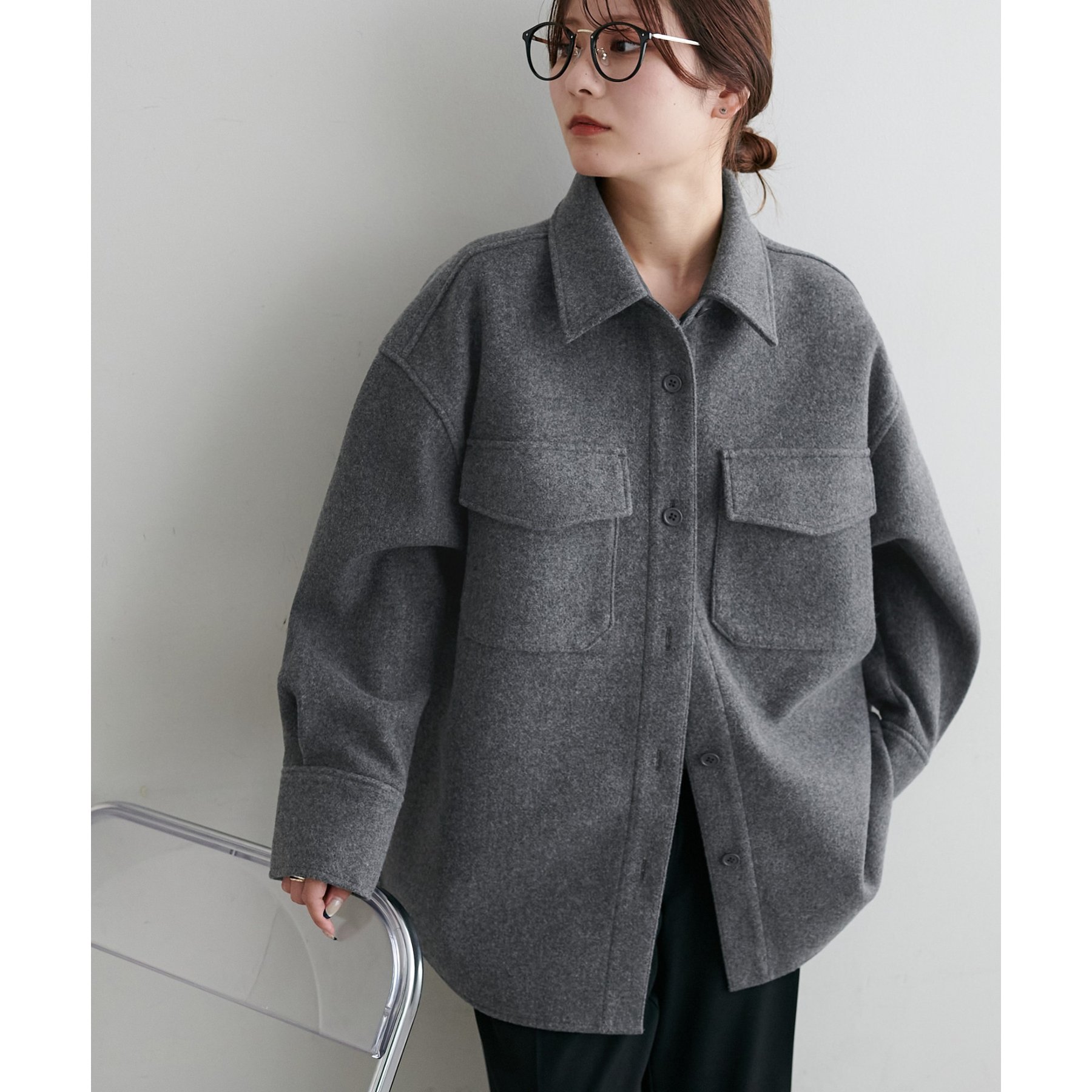 ユニセックス】ウールライクCPOシャツジャケット | ファッション通販