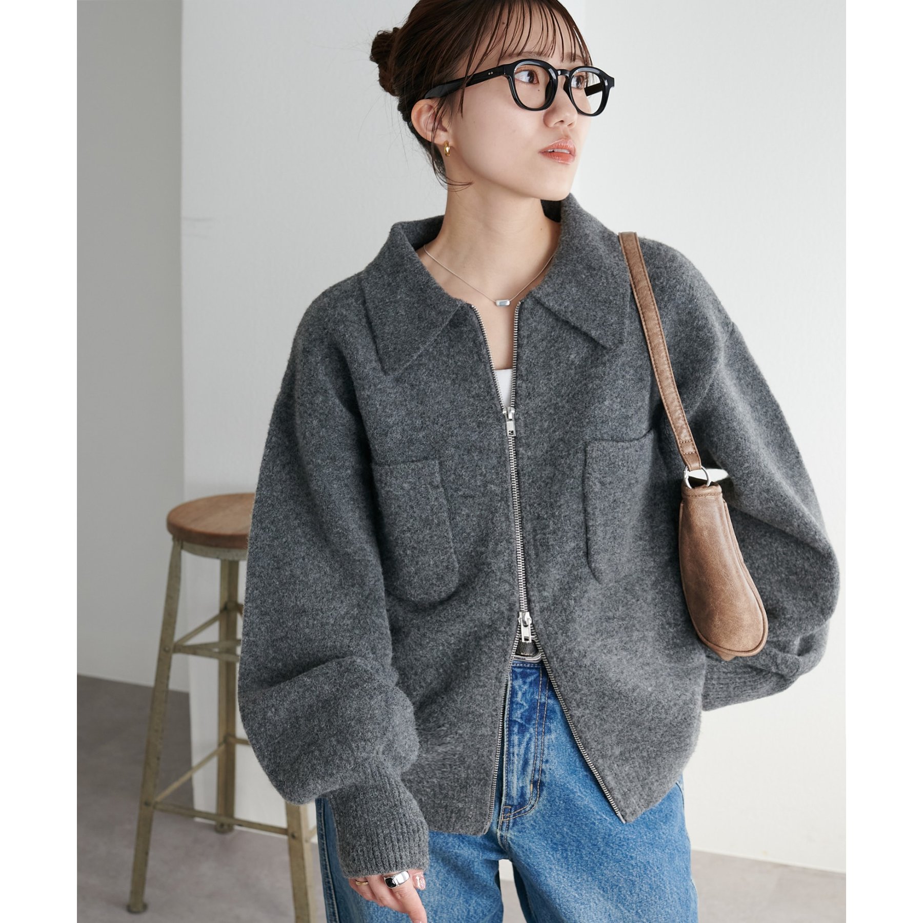 WEB限定】ビッグカラーカーディガン | ファッション通販サイト NUGU