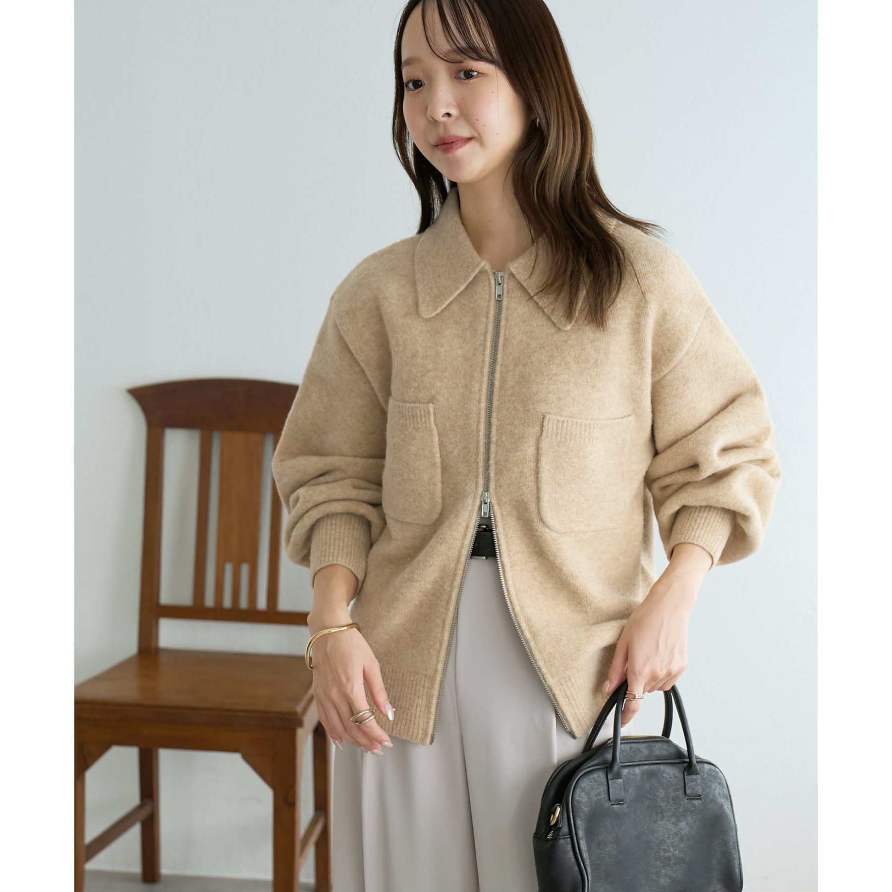 ダブルジップニットジャケット | ファッション通販サイト NUGU