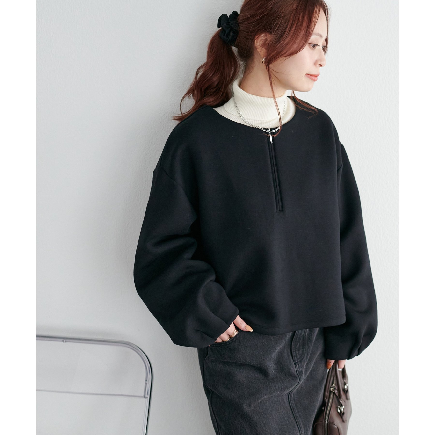 Dance With Dragon　ハーフジップ　スニード　プルオーバー Dance With Dragon ハーフジップ スニード プルオーバー