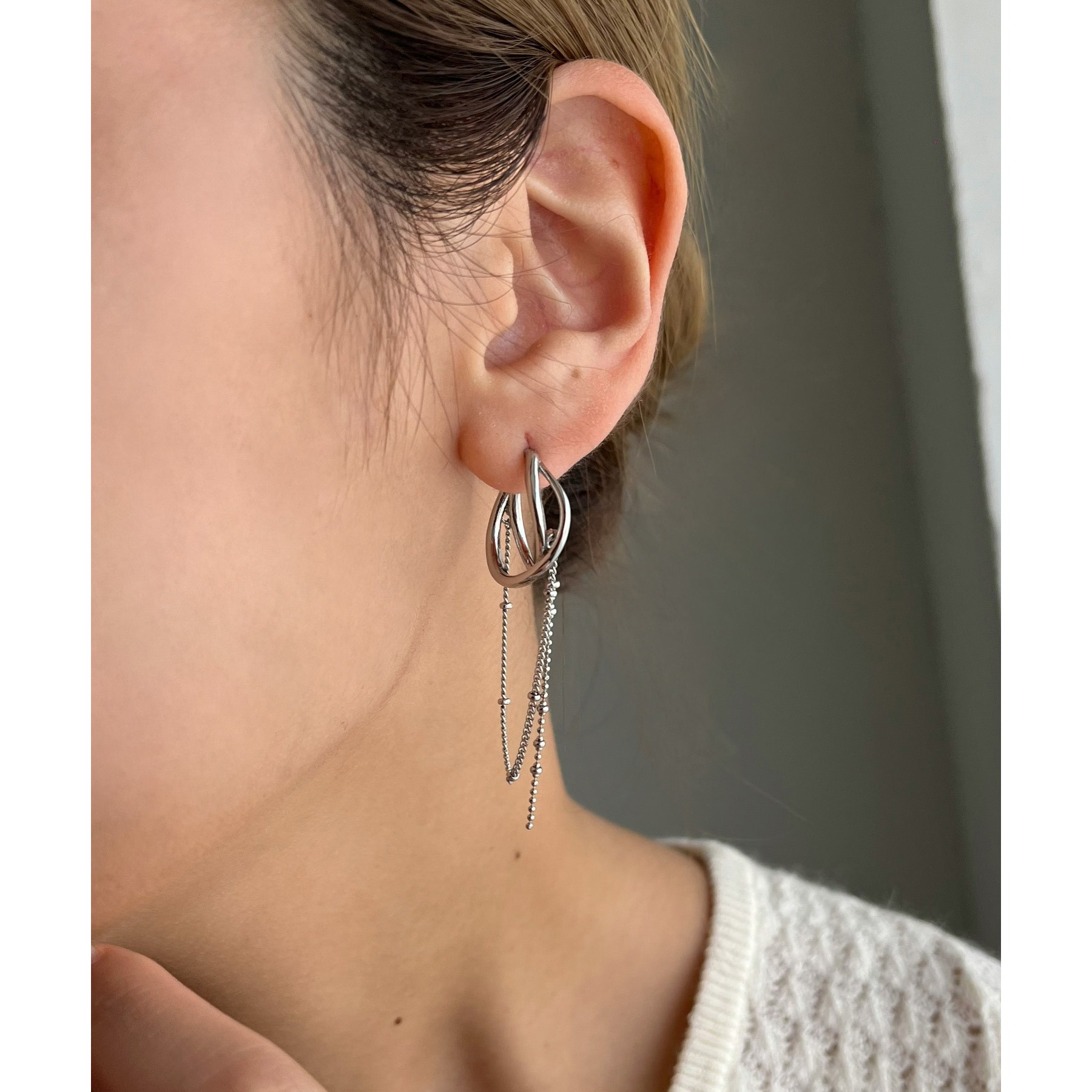 e.m. 2WAYチェーンピアス 2WAY チェーンピアス シルバー925 | Roloshop BASE店