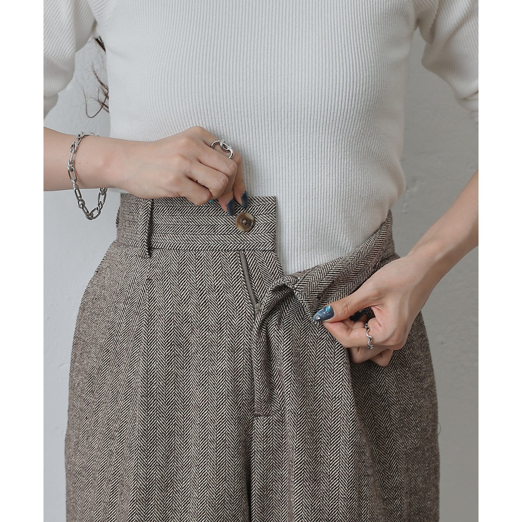 ヘリンボンロングパンツ | ファッション通販サイト NUGU