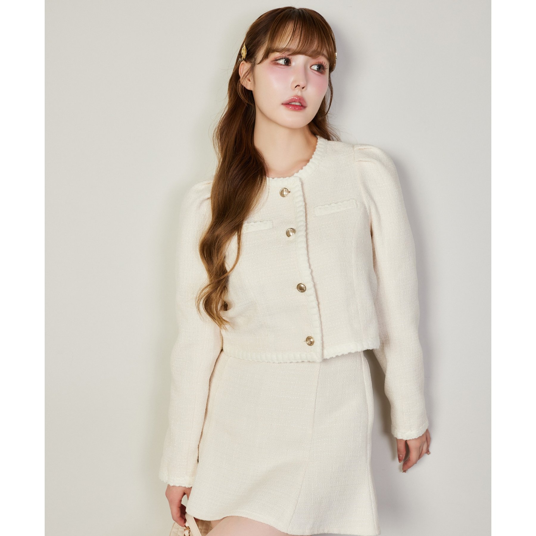 yori⭐︎エコウールツイードジャケット36【2025AW】 ツイード