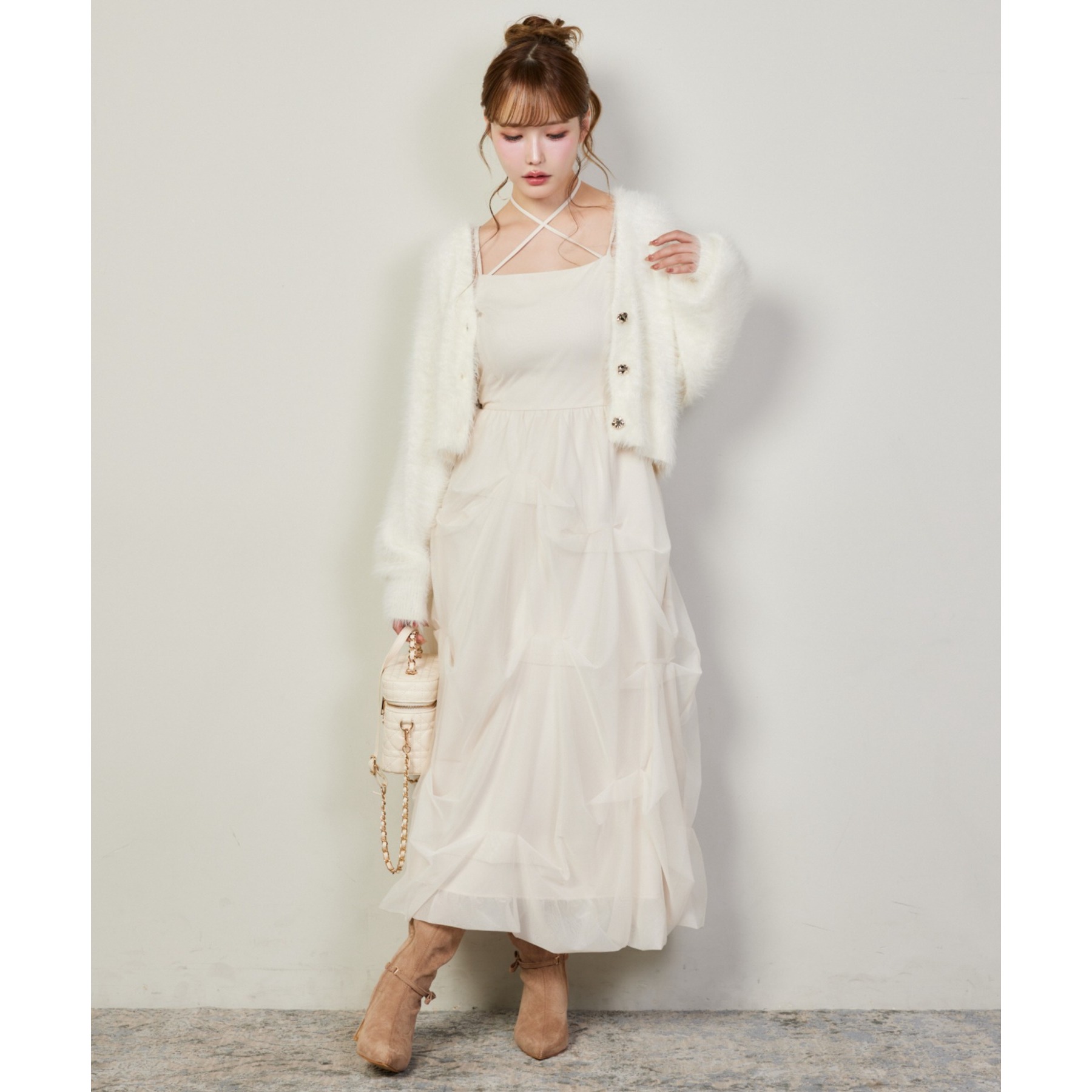 バルーンチュールキャミワンピース | ファッション通販サイト NUGU