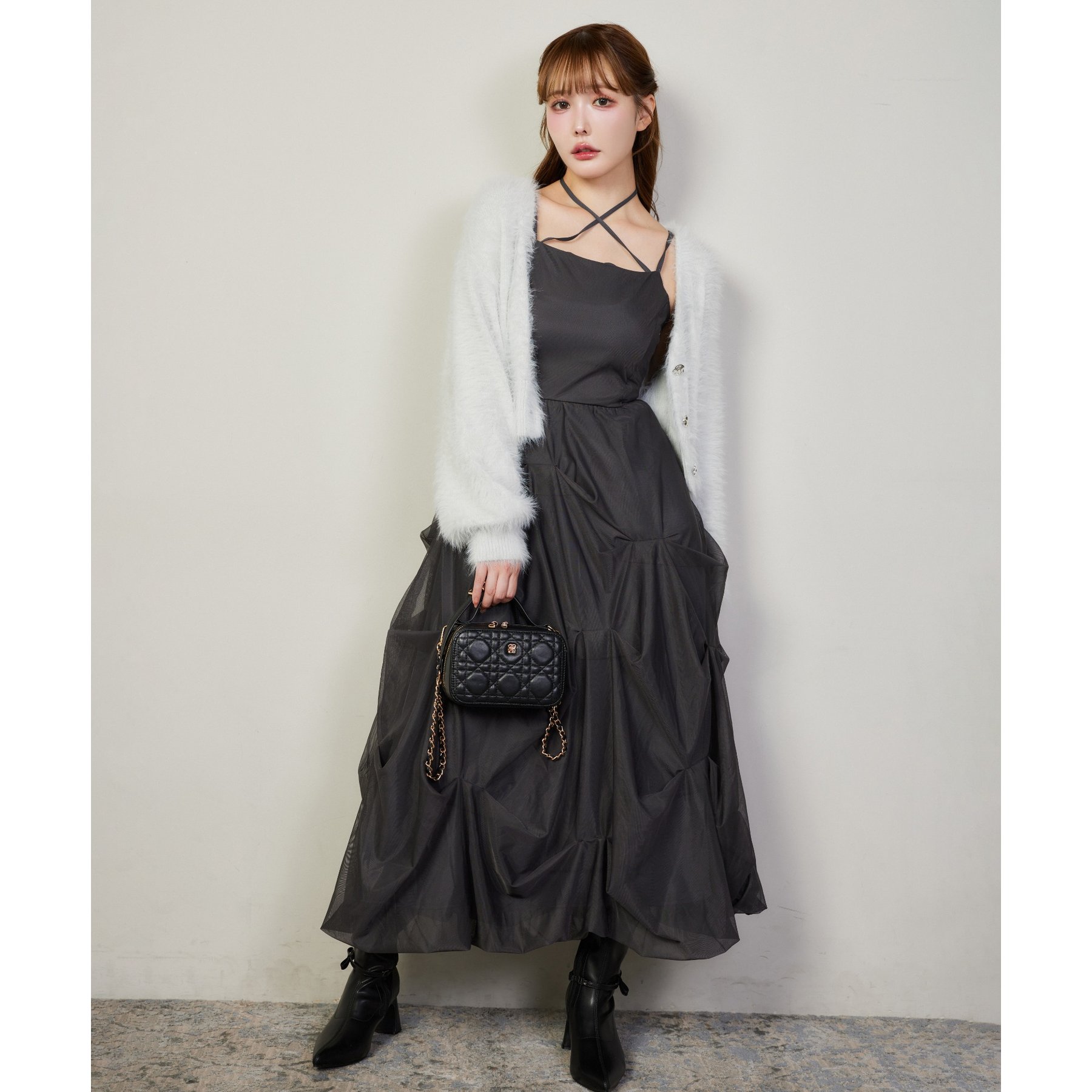 バルーンチュールキャミワンピース | ファッション通販サイト NUGU