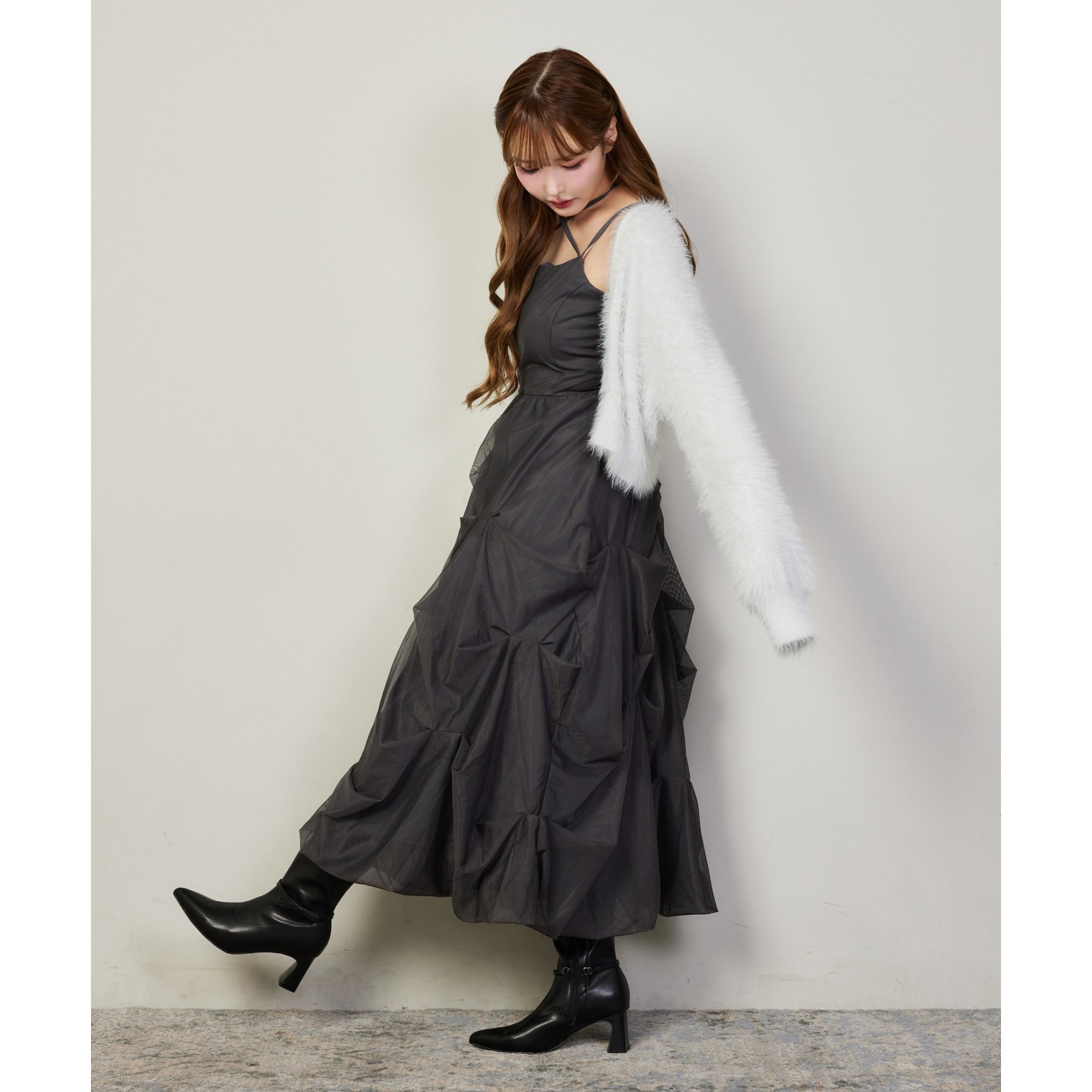 バルーンチュールキャミワンピース | ファッション通販サイト NUGU