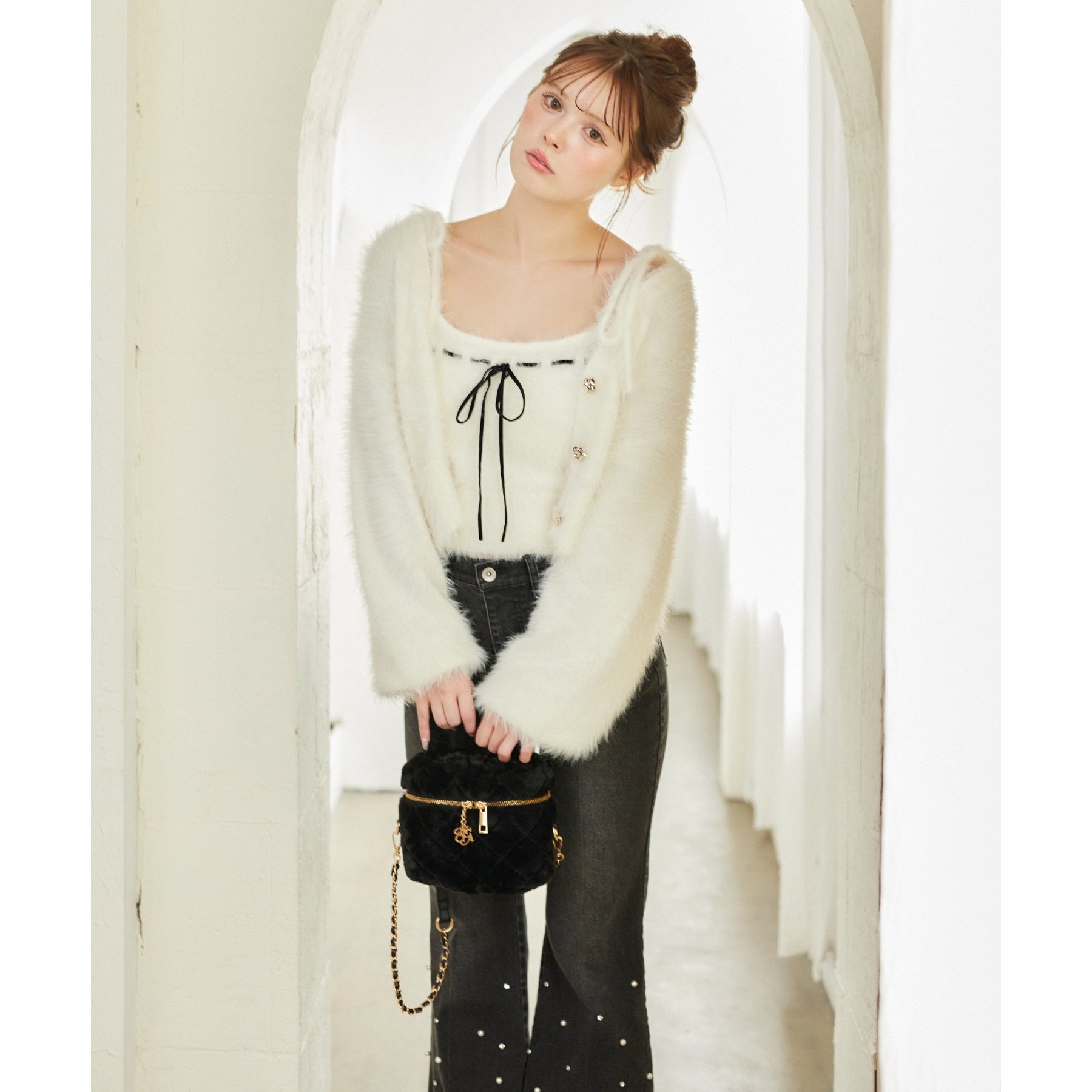 milkyフェザーショートカーデ | ファッション通販サイト NUGU