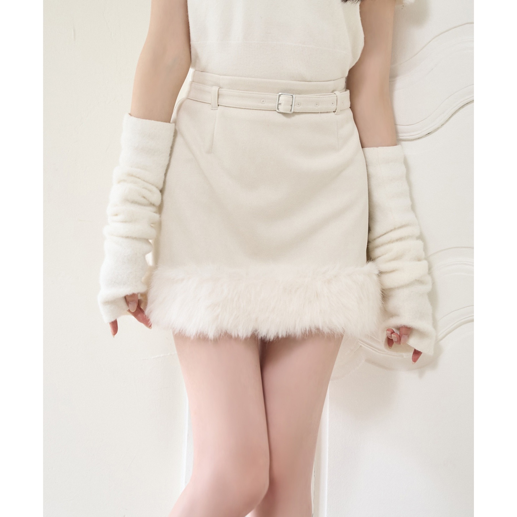 フェイクムートンミニスカート | ファッション通販サイト NUGU