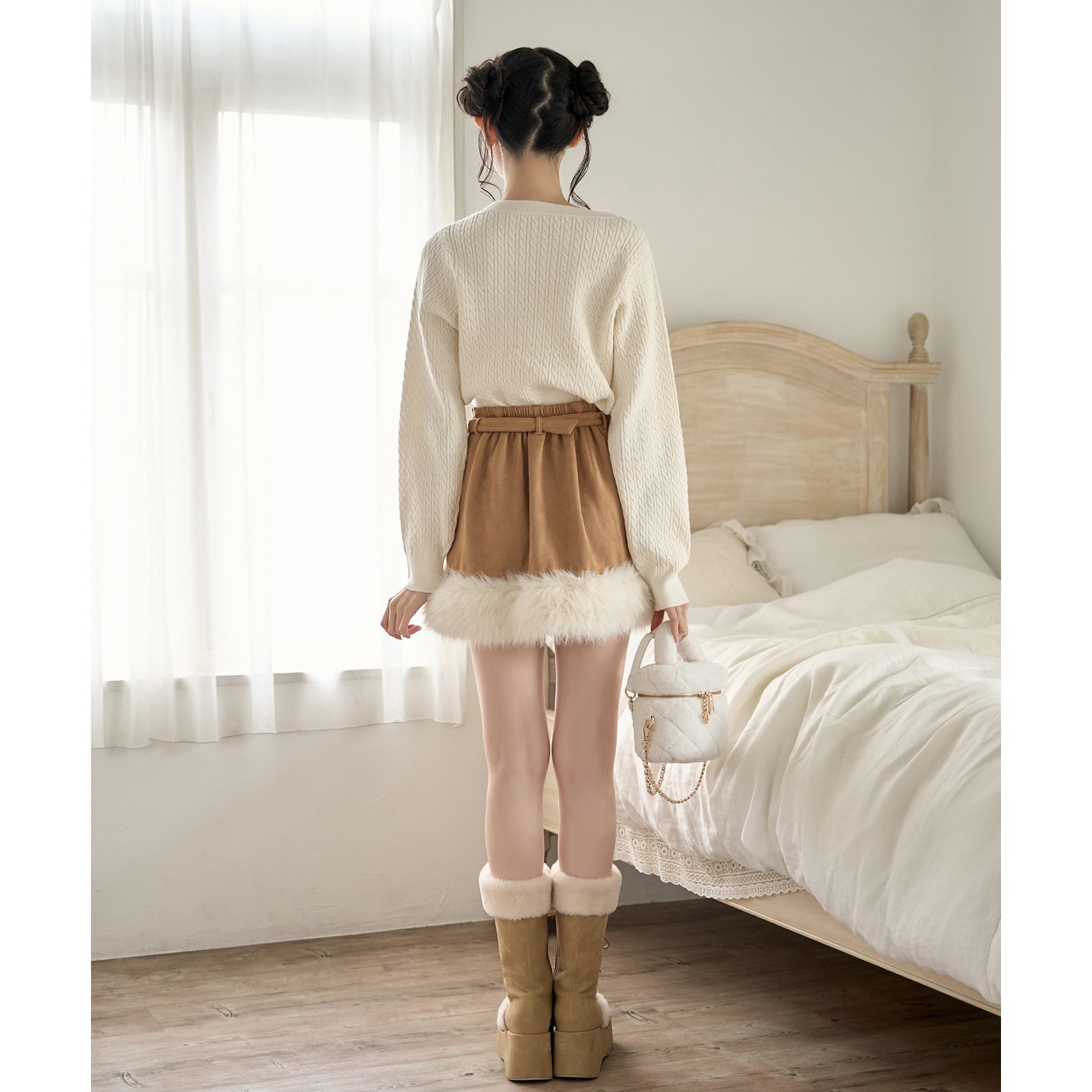 フェイクムートンミニスカート | ファッション通販サイト NUGU