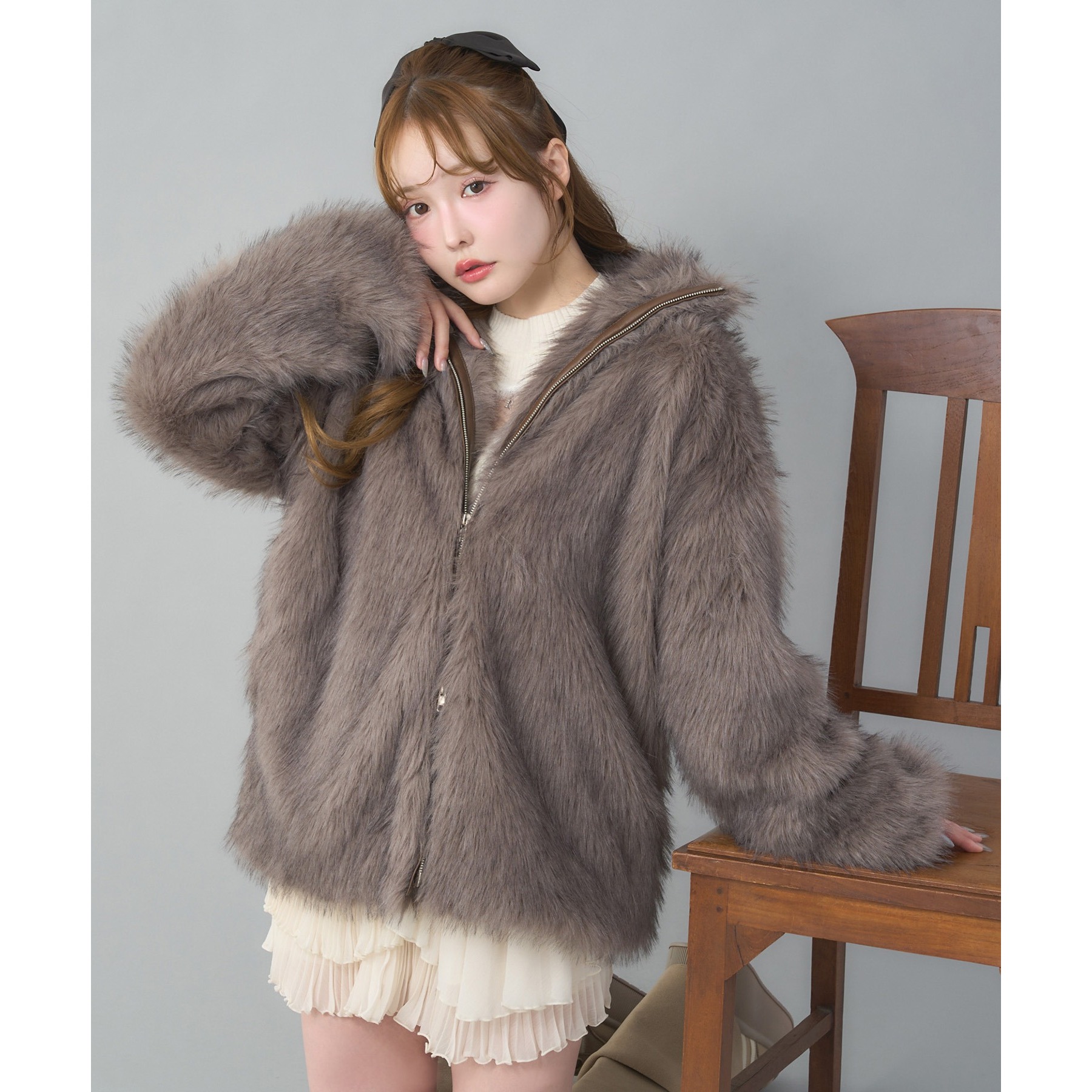 ミドルフェイクファージャケット | ファッション通販サイト NUGU