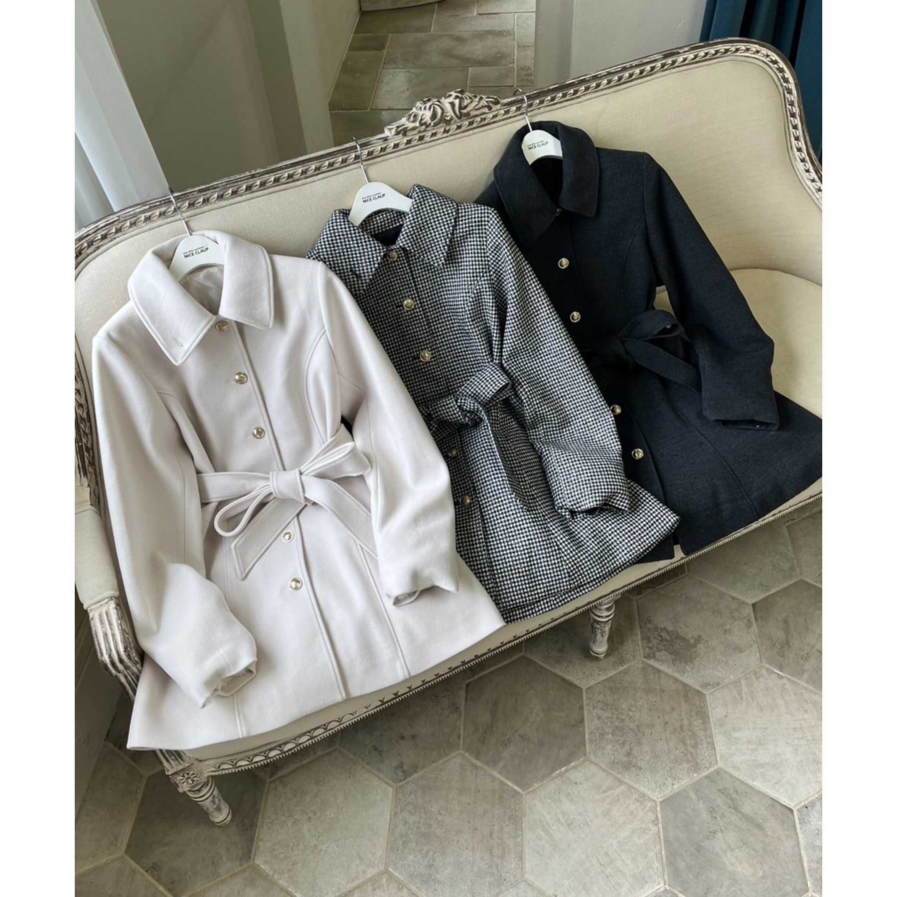 premium order】リボンミドルコート/SMサイズあり | ファッション通販