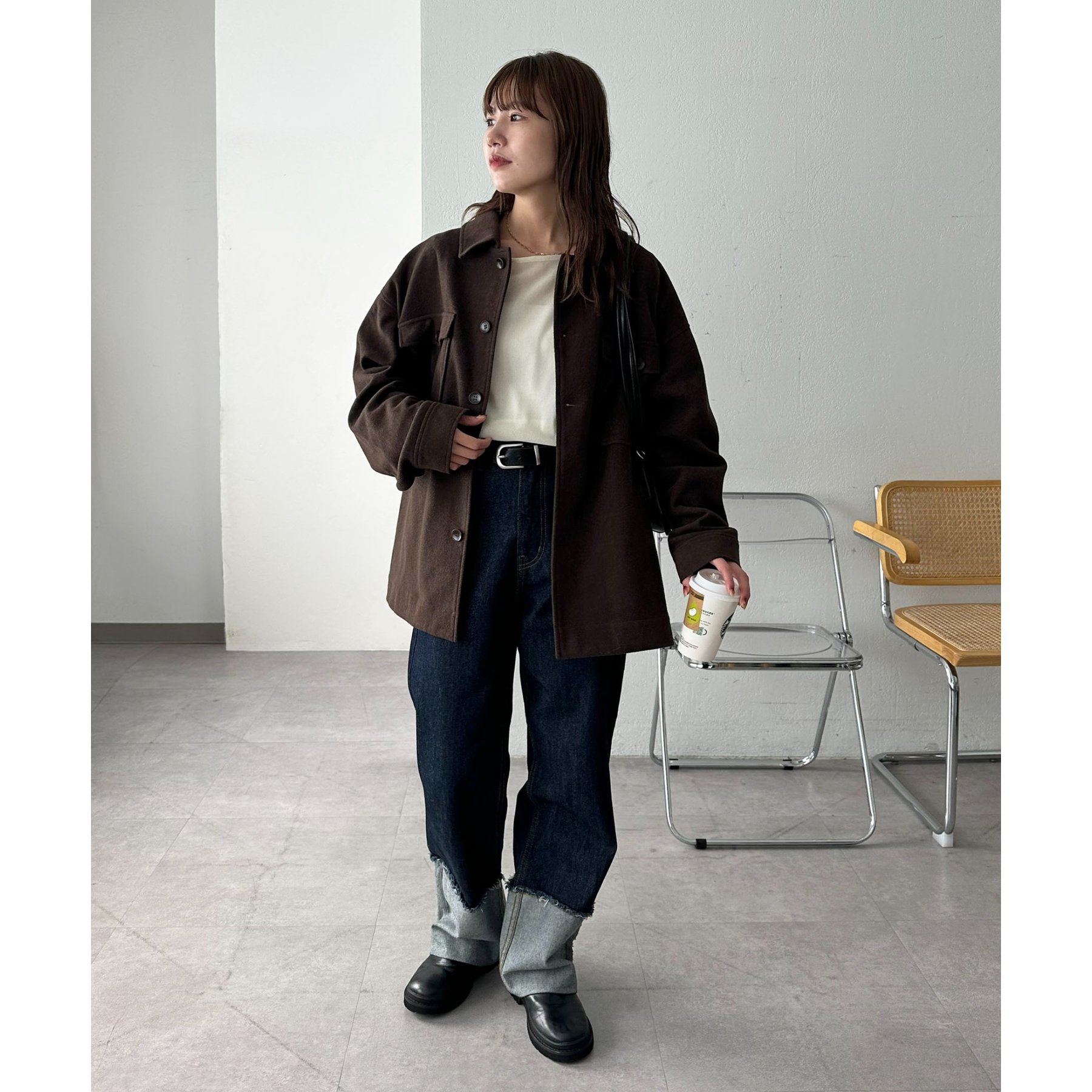 ユニセックス】ウールライクCPOシャツジャケット | ファッション通販