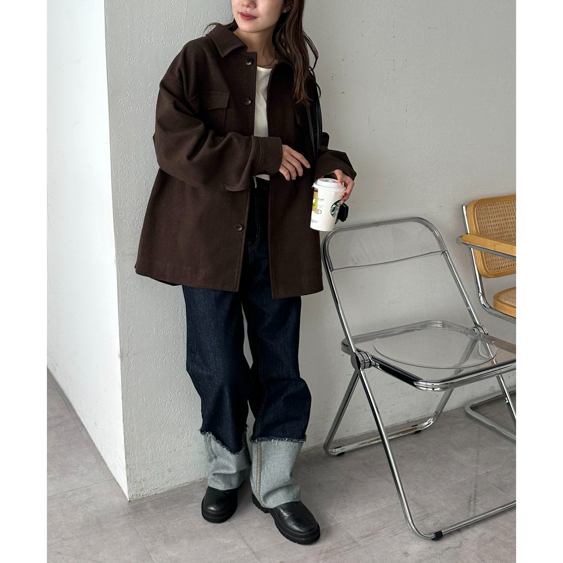 ユニセックス】ウールライクCPOシャツジャケット | ファッション通販