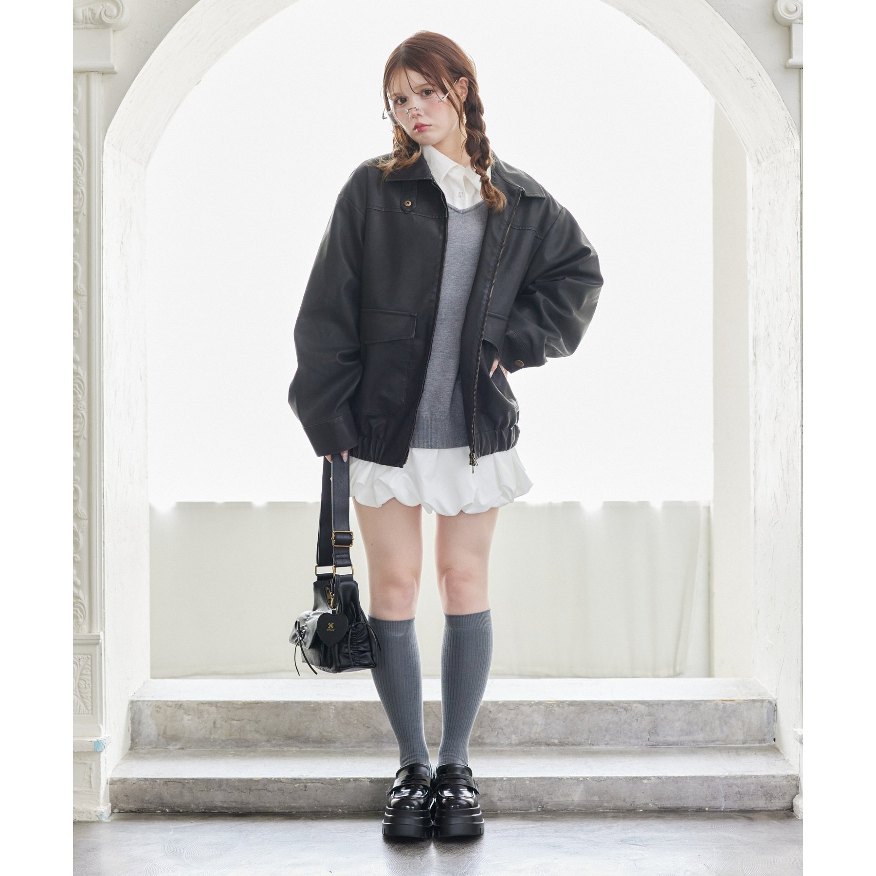 ミドルエコレザージャケット | ファッション通販サイト NUGU