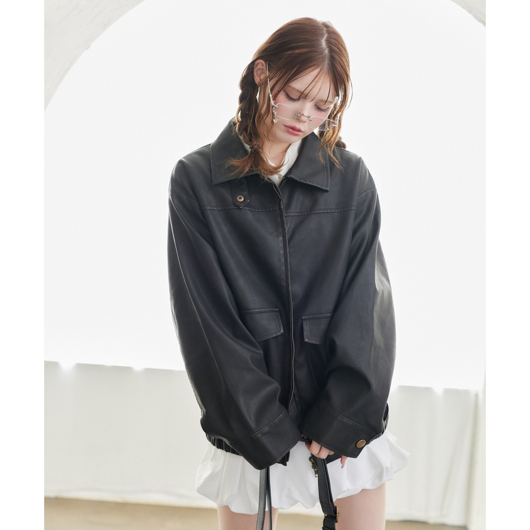 ミドルエコレザージャケット | ファッション通販サイト NUGU