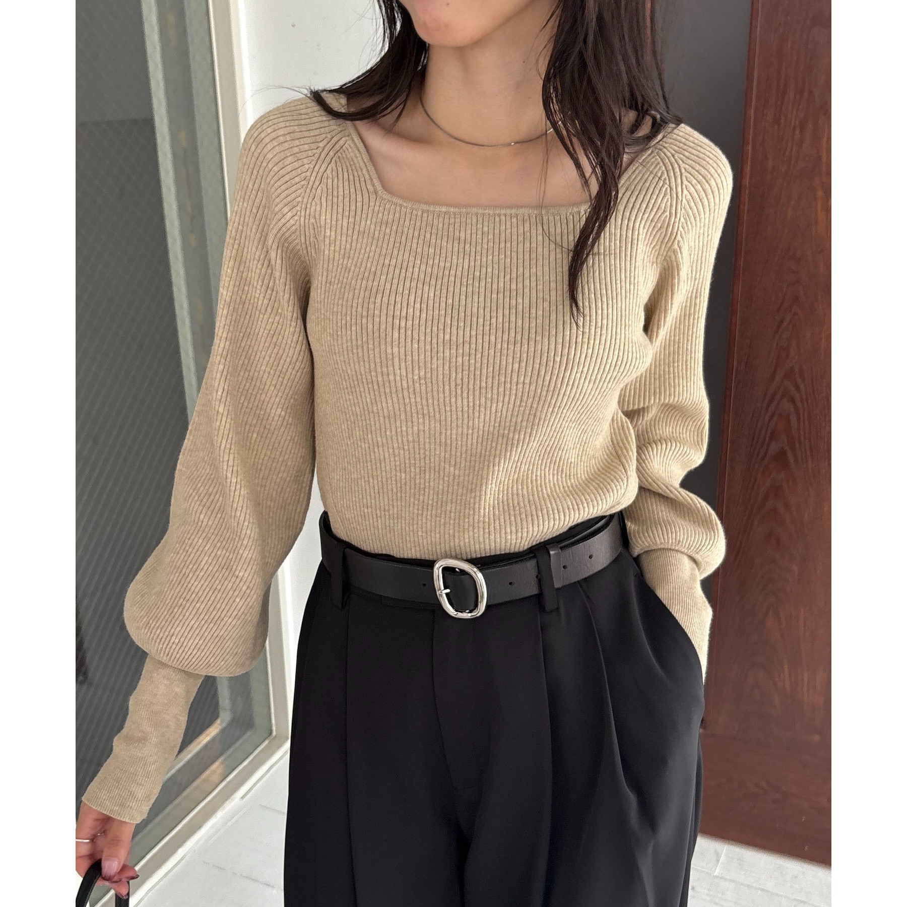 スクエアパフニット