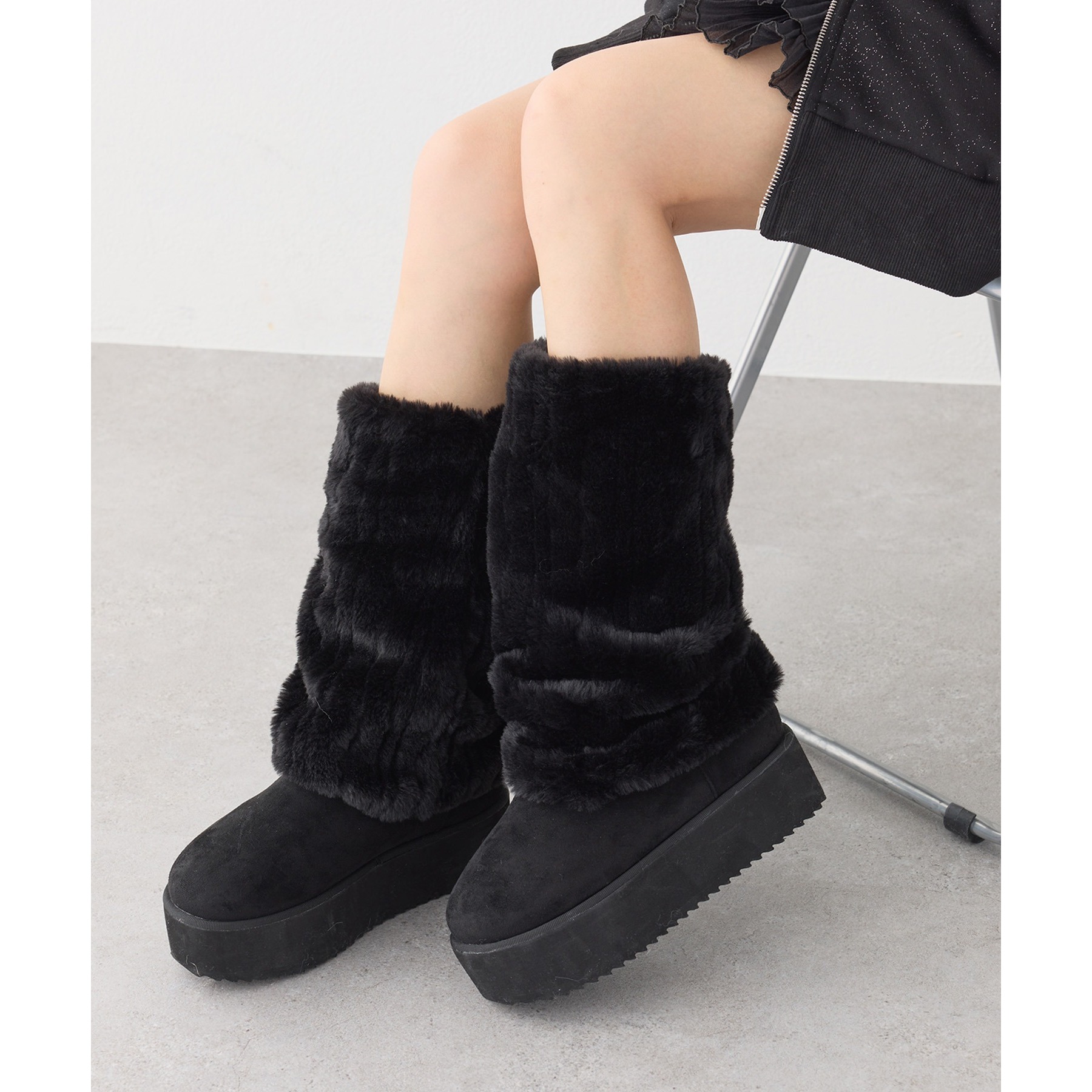 2way フェイクムートンブーツ 2wayフェイクムートンブーツ／黒 | ファッション通販サイト NUGU