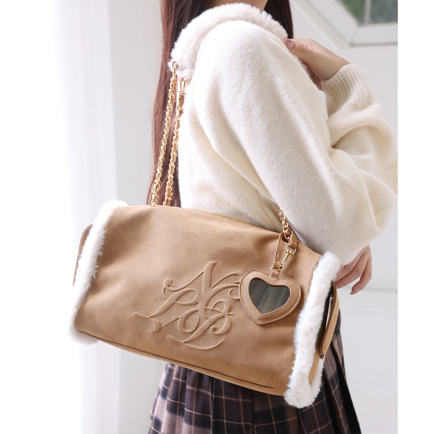 elleme ムートンバッグ Elleme】人気！ムートン＆テディBAOZI2WAYバッグ☆国内発 (elleme