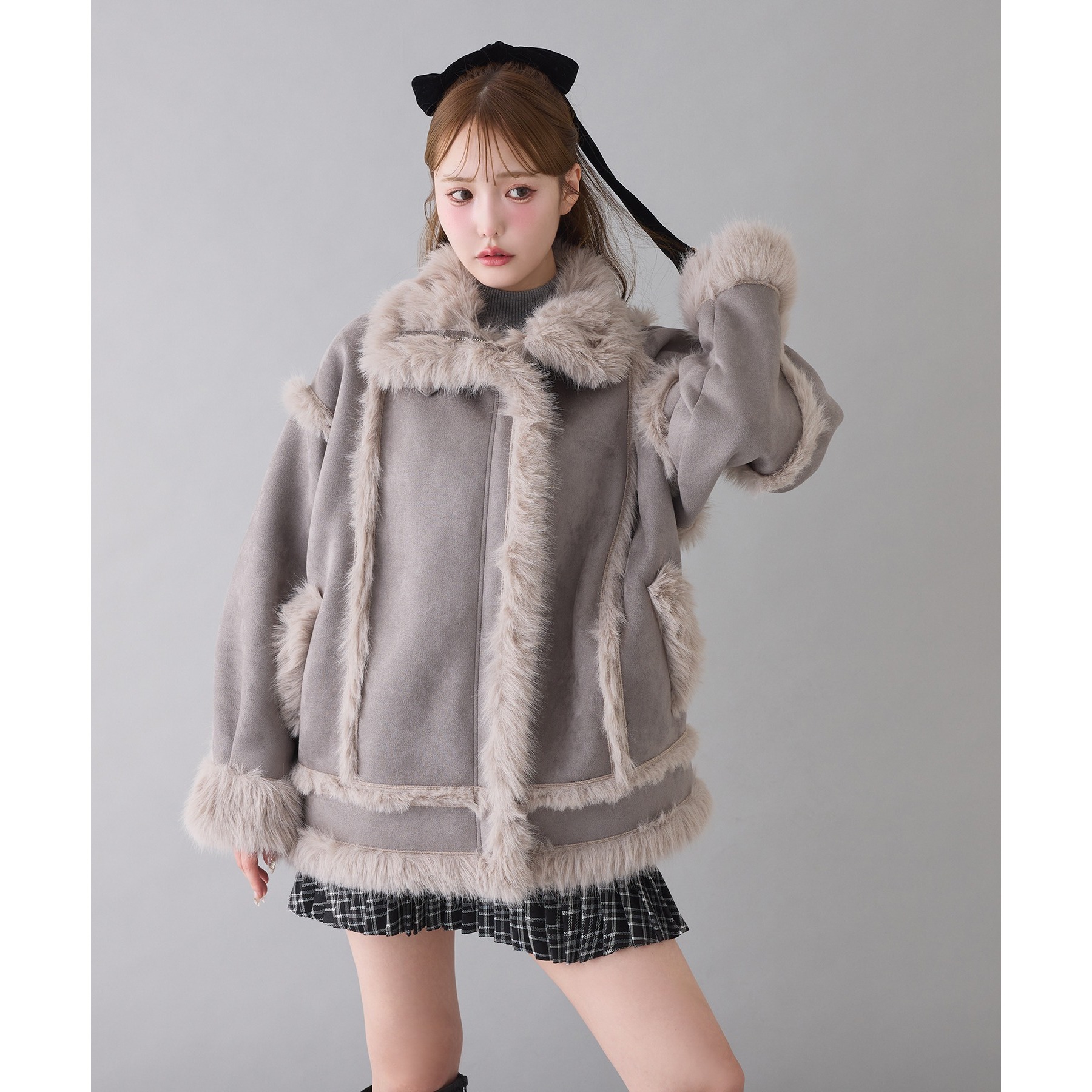 フェイクムートンロングジャケット | ファッション通販サイト NUGU