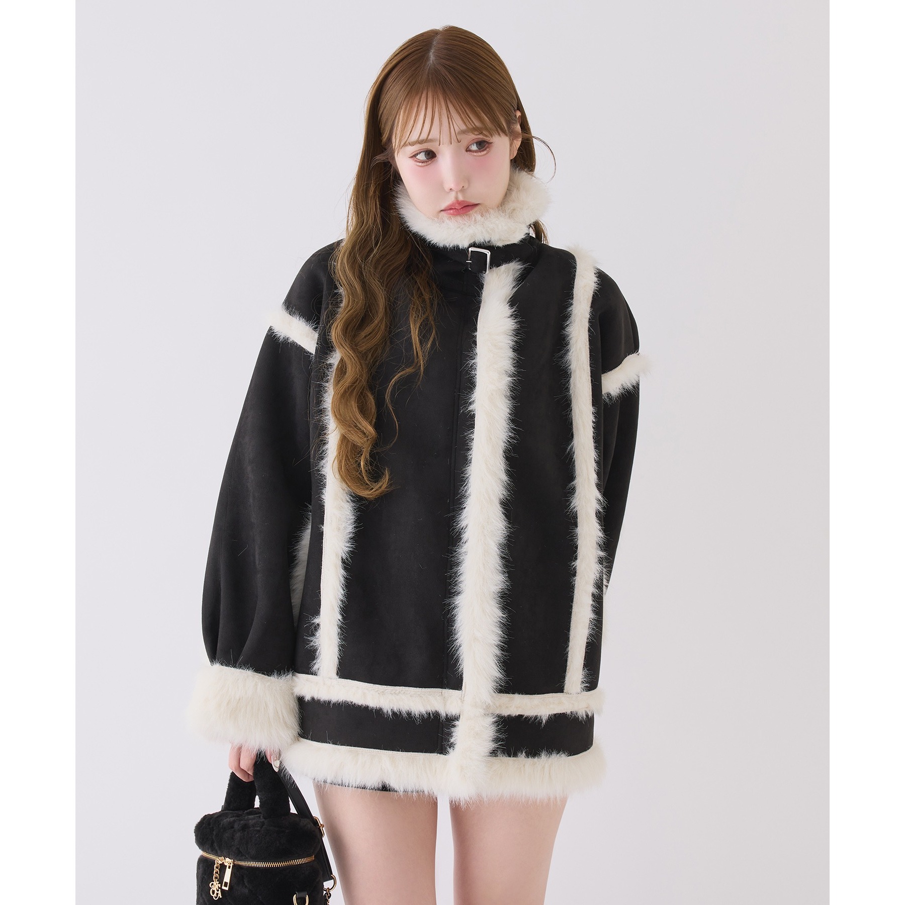 フェイクムートンロングジャケット | ファッション通販サイト NUGU