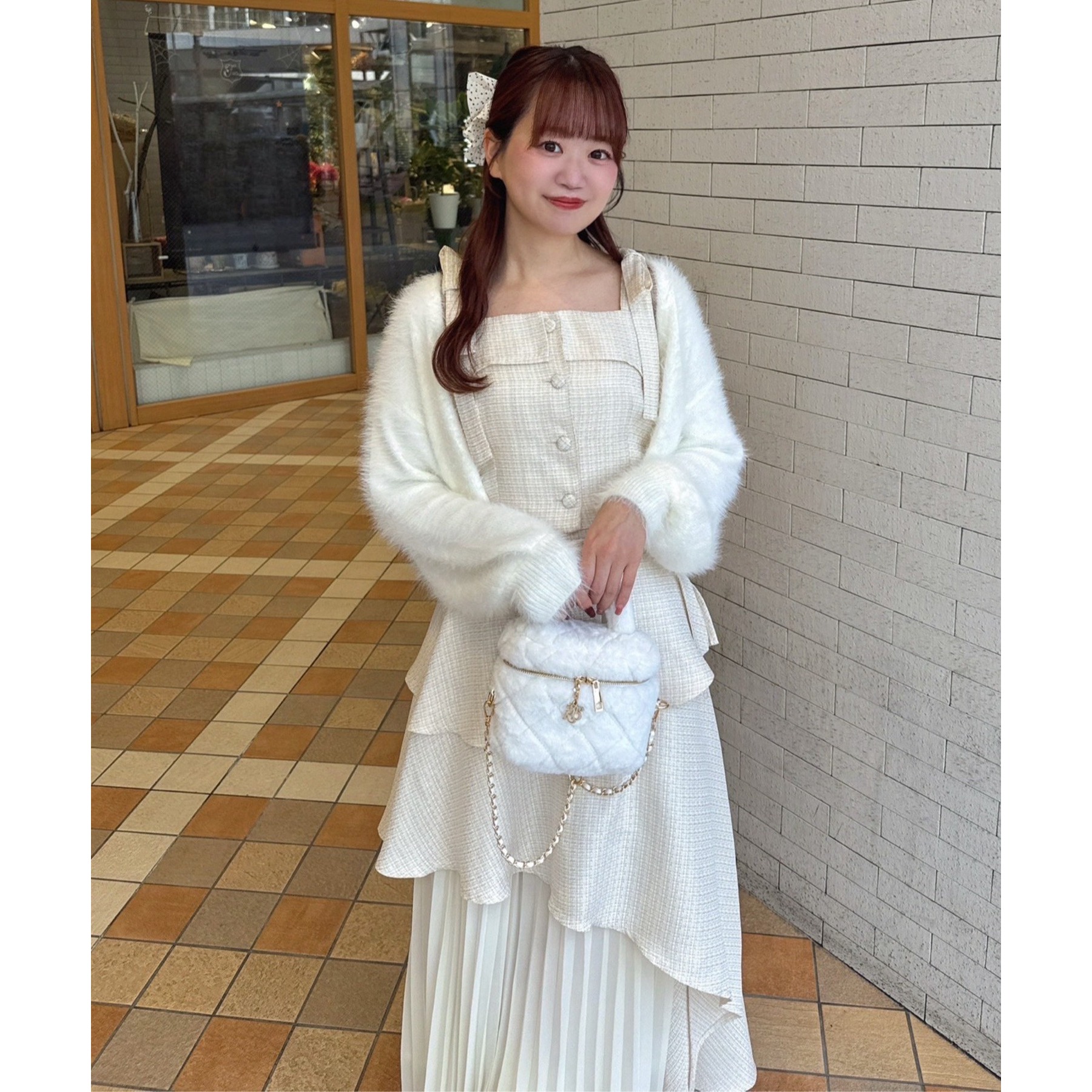 LouLoumei】異素材ミックスツイードセットアップ | ファッション通販