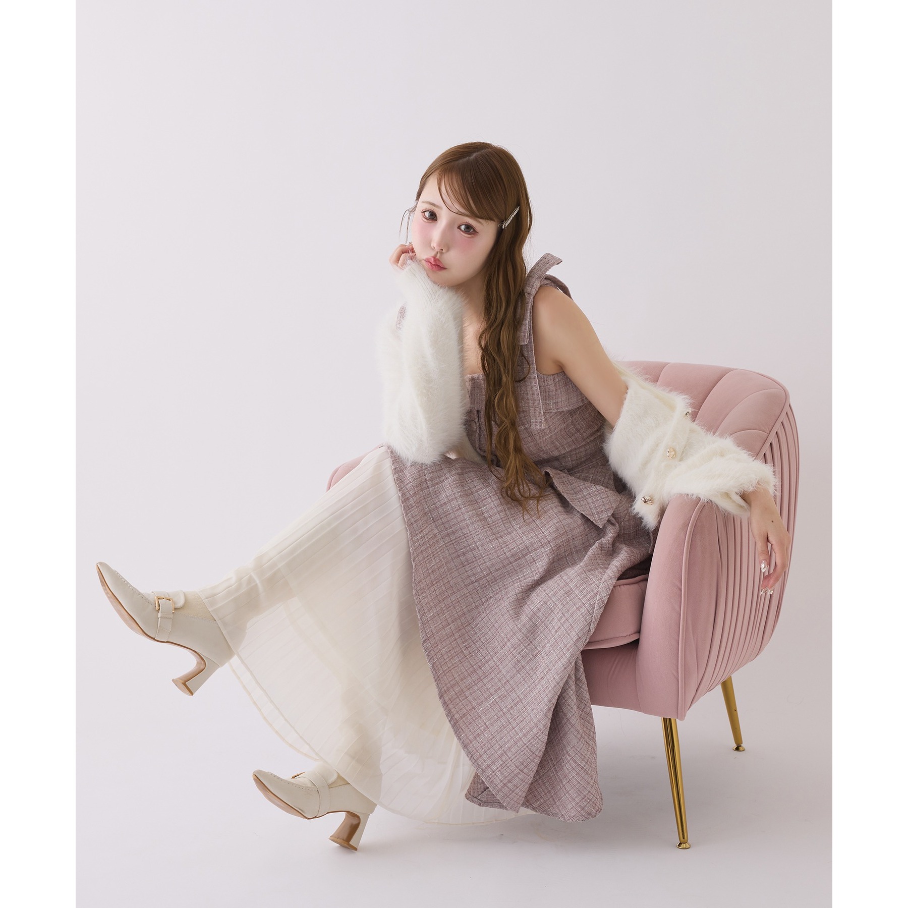 LouLoumei】異素材ミックスツイードセットアップ | ファッション通販