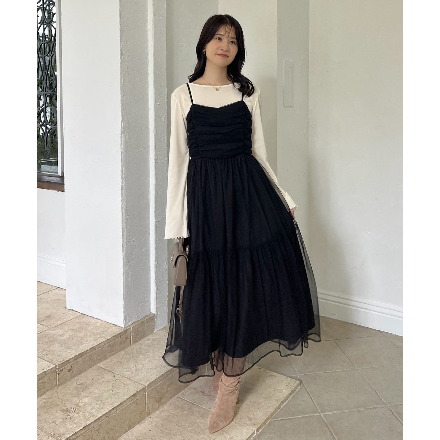 megumi企画】後ろリボン2wayニットSETワンピ | ファッション通販サイト