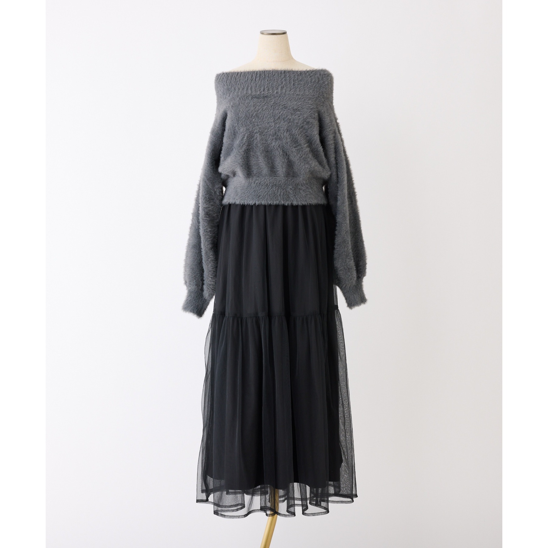 megumi企画】後ろリボン2wayニットSETワンピ | ファッション通販サイト