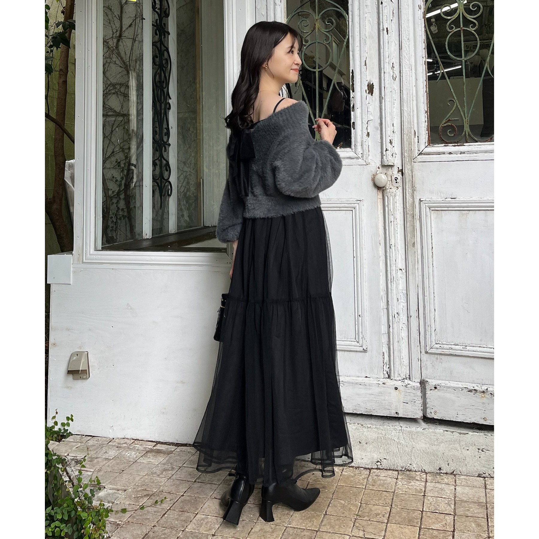 megumi企画】後ろリボン2wayニットSETワンピ | ファッション通販サイト