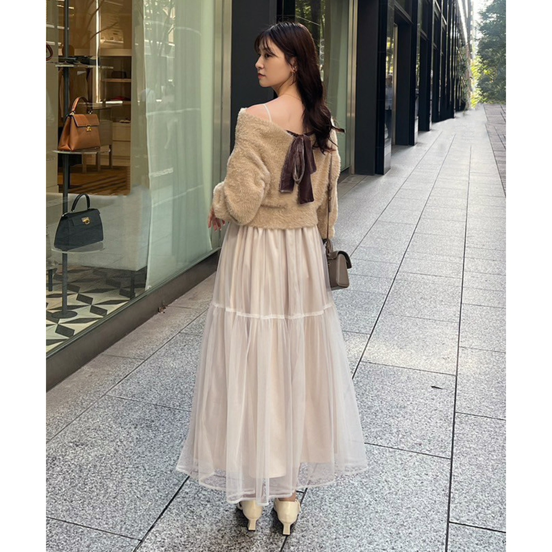 後ろリボン2wayニットSETワンピ 後ろリボン2wayニットSETワンピ | ファッション通販サイト NUGU