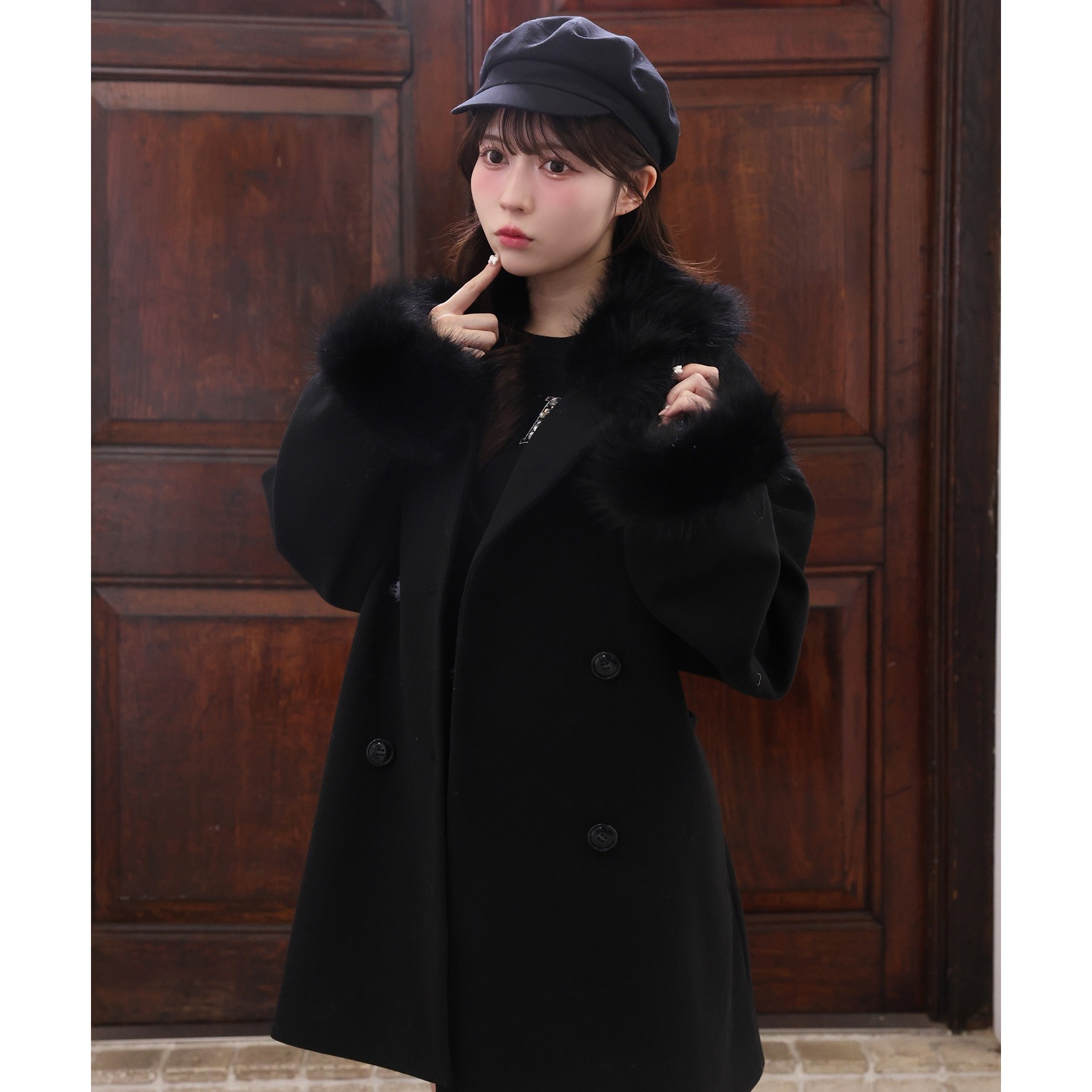 3WAY衿袖ファーミドルコート | ファッション通販サイト NUGU