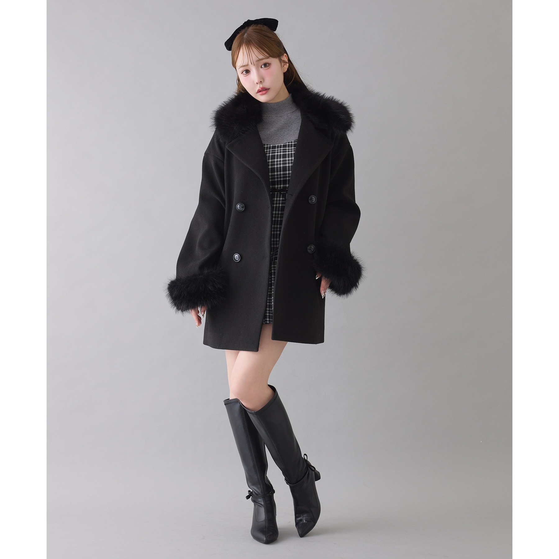 3WAY衿袖ファーミドルコート | ファッション通販サイト NUGU