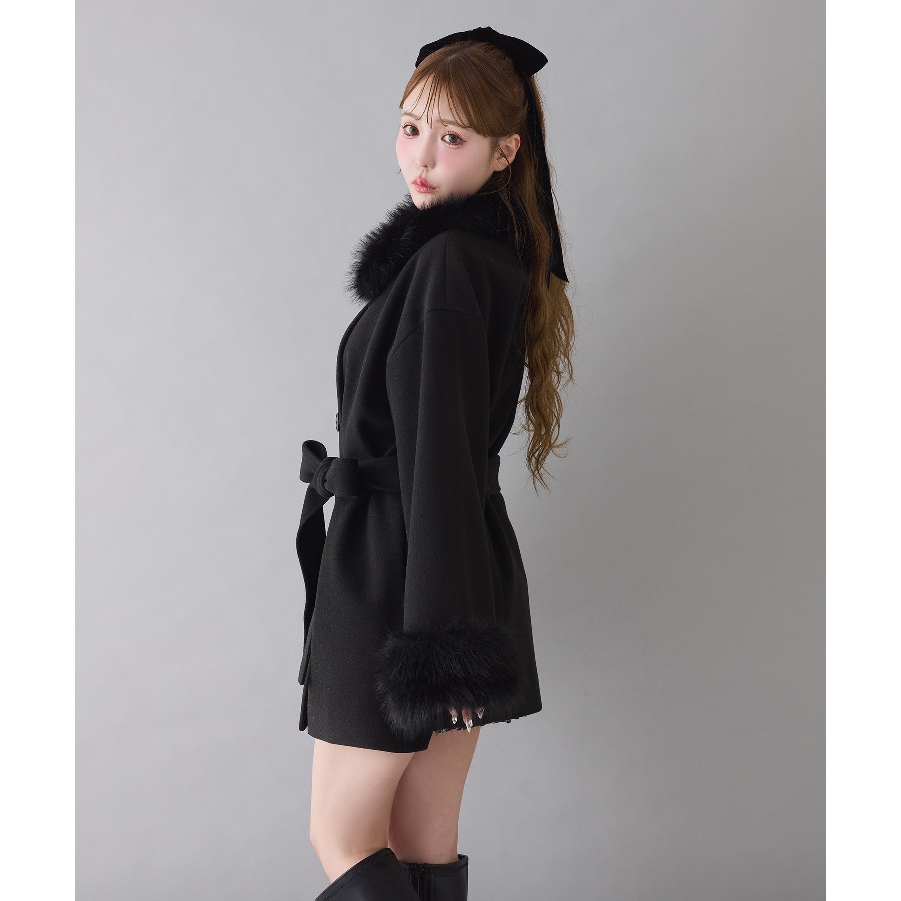 3WAY衿袖ファーミドルコート | ファッション通販サイト NUGU