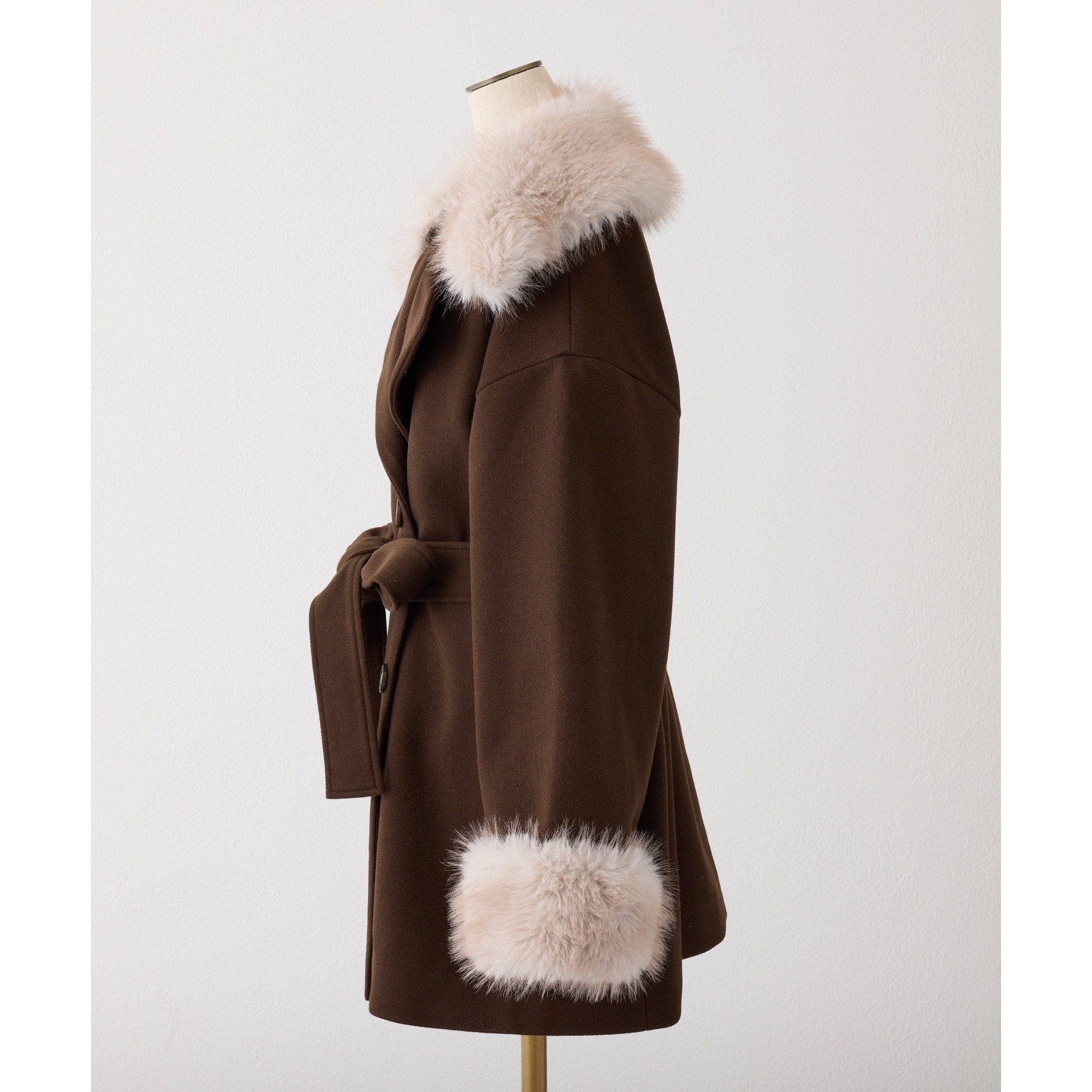 3WAY衿袖ファーミドルコート | ファッション通販サイト NUGU