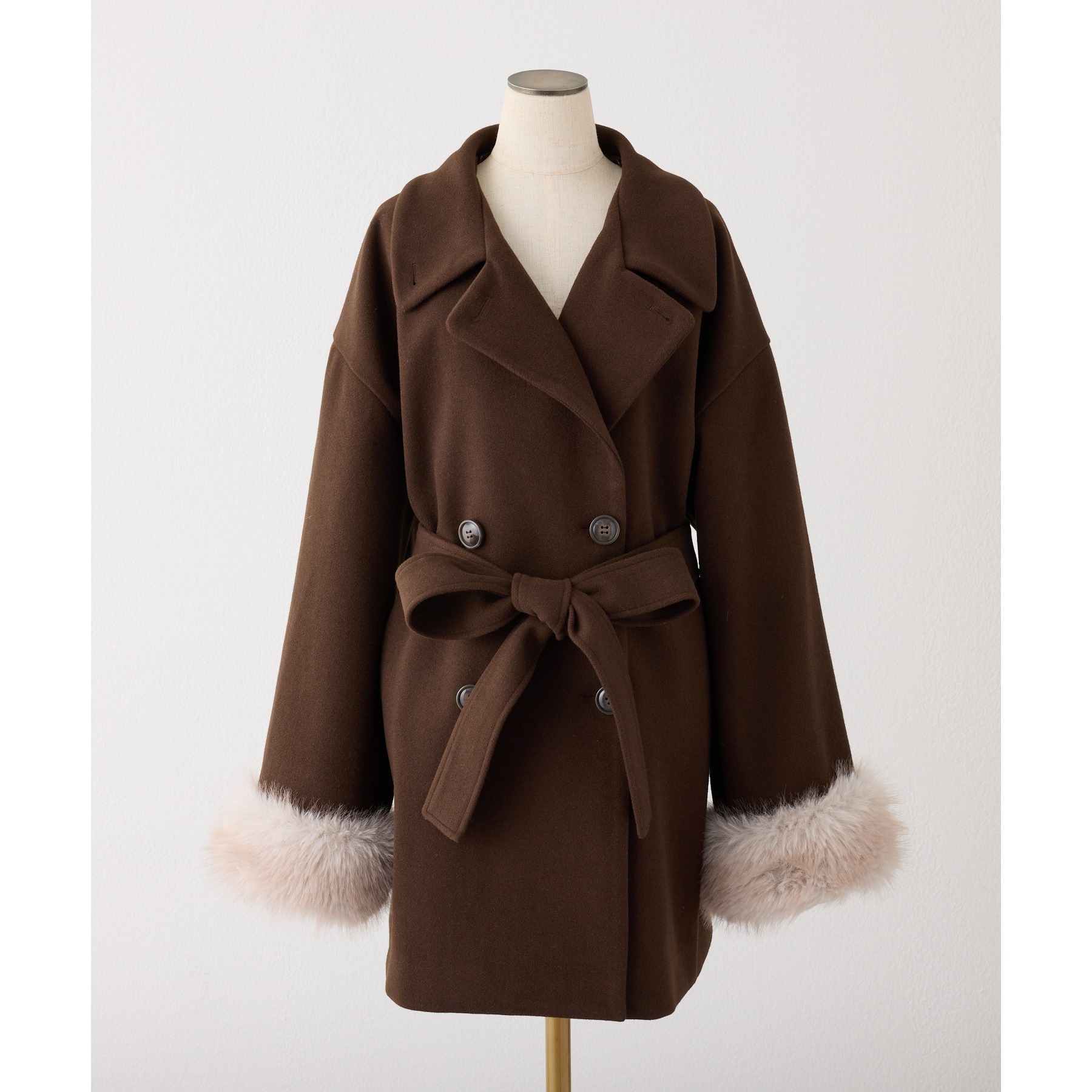 3WAY衿袖ファーミドルコート | ファッション通販サイト NUGU