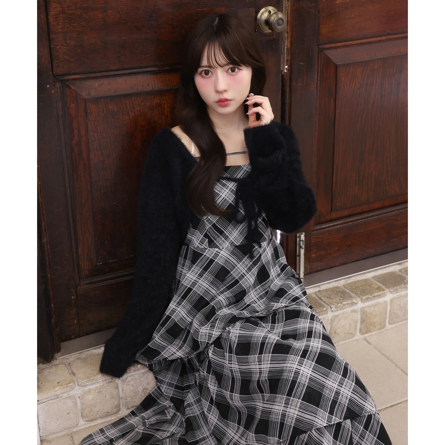 NICE CLAUP ボレロセットイレヘムワンピース チェック ボレロセットイレヘムワンピース | ファッション通販サイト NUGU