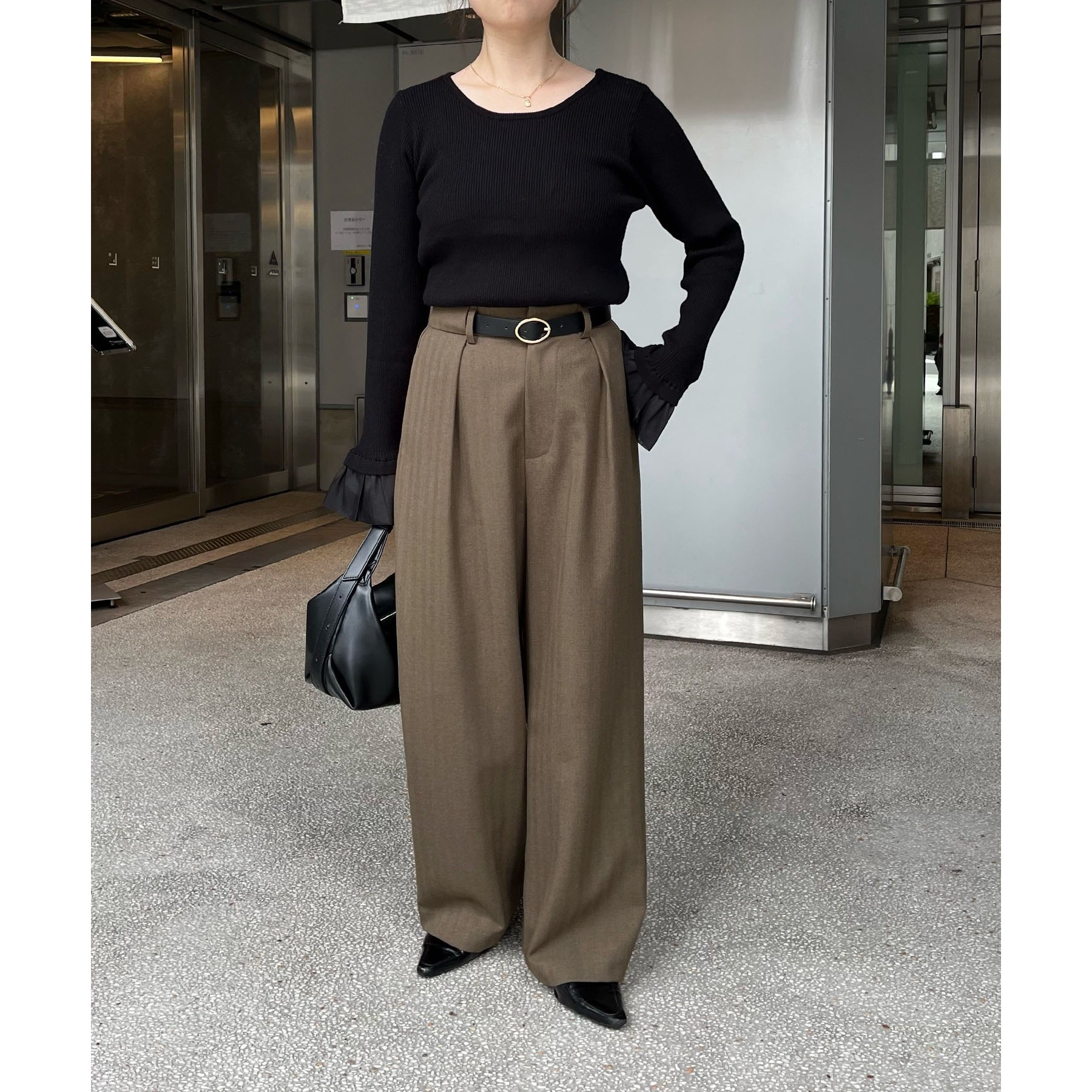 低身長サイズあり】アシメベルトSETパンツ | ファッション通販サイト NUGU