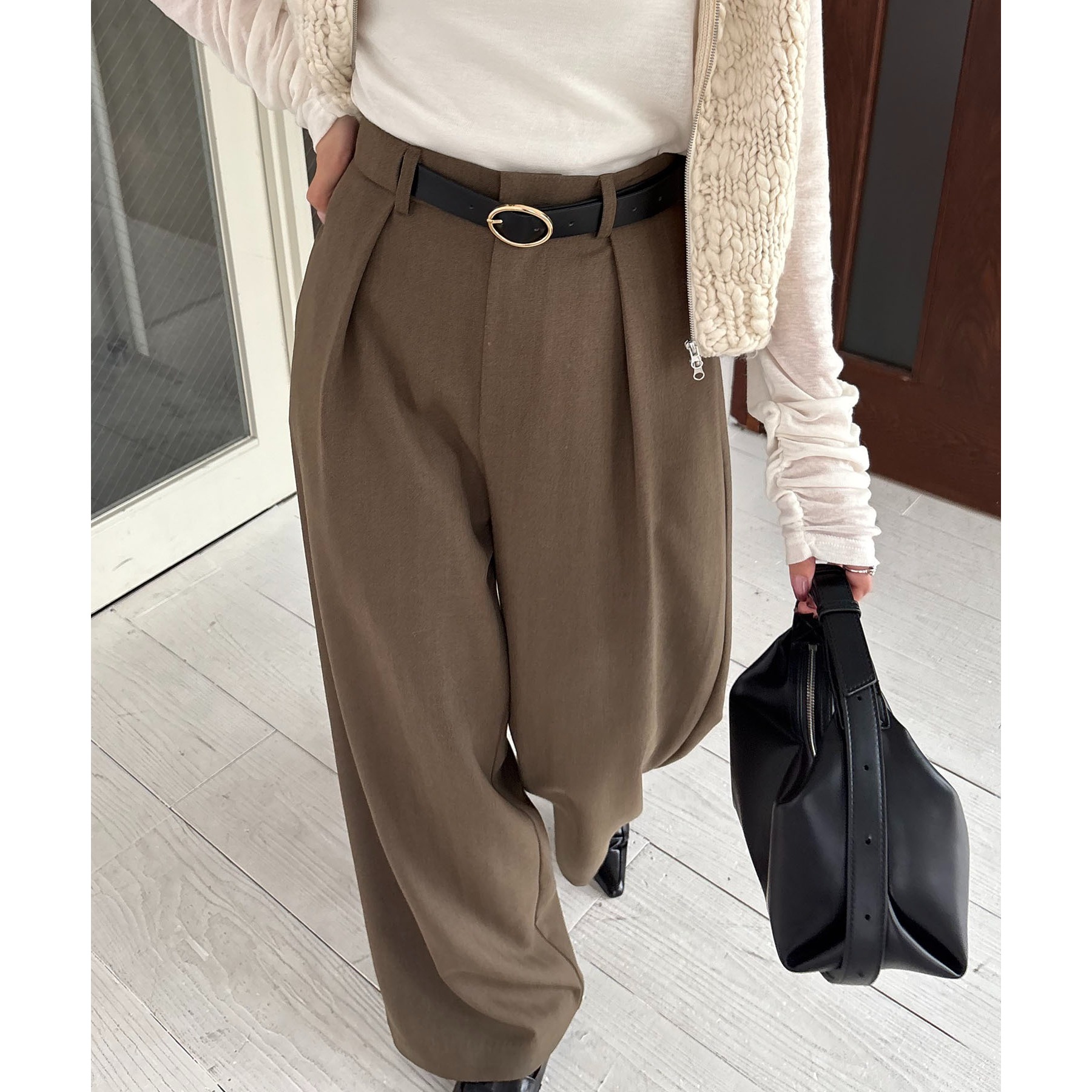 低身長サイズあり】アシメベルトSETパンツ | ファッション通販サイト NUGU