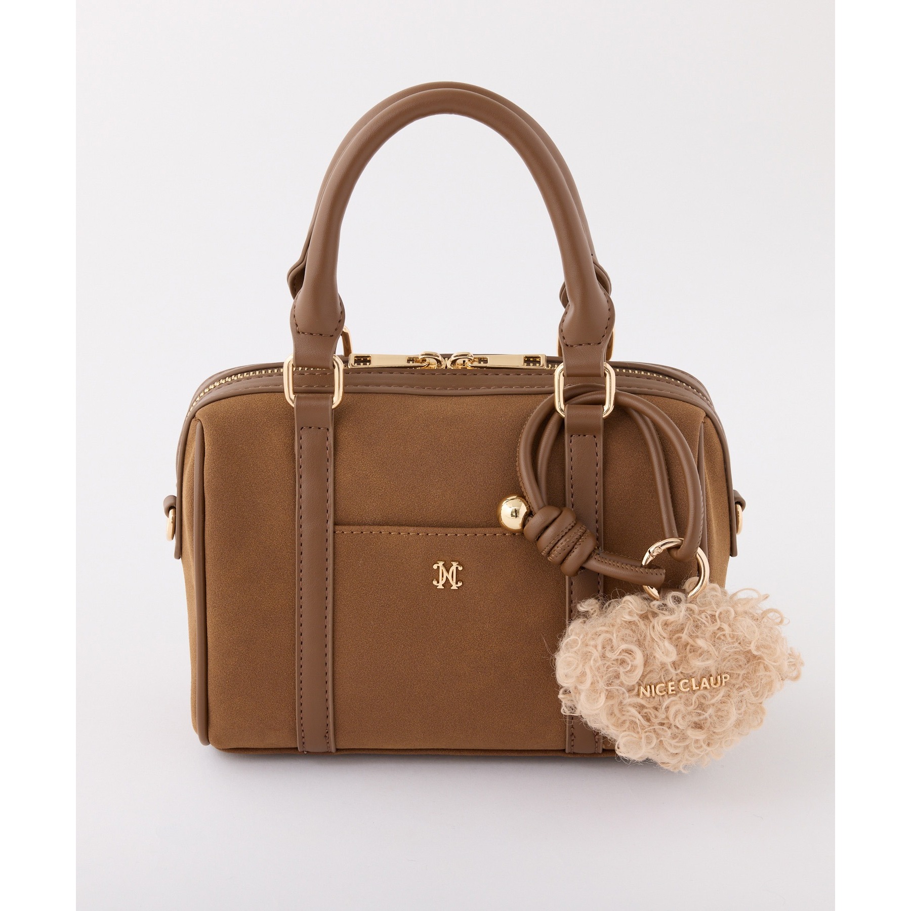 ハートチャーム付きミニボストン | ファッション通販サイト NUGU