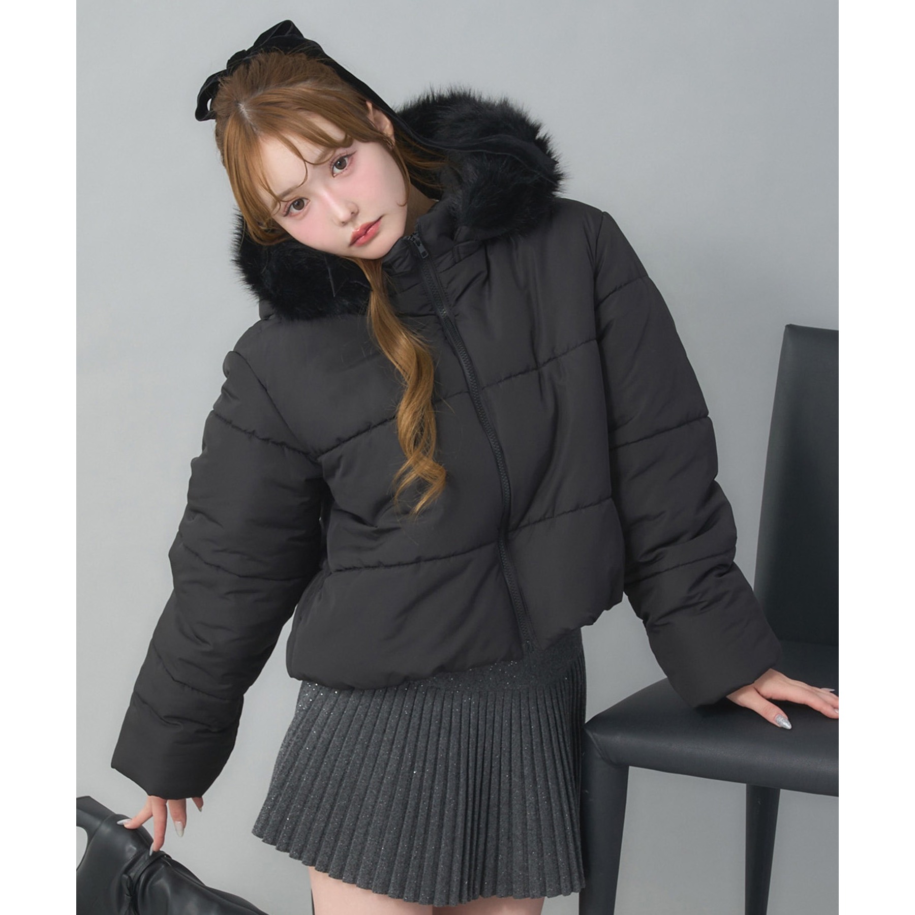 ファー付きショートフェイクダウン | ファッション通販サイト NUGU