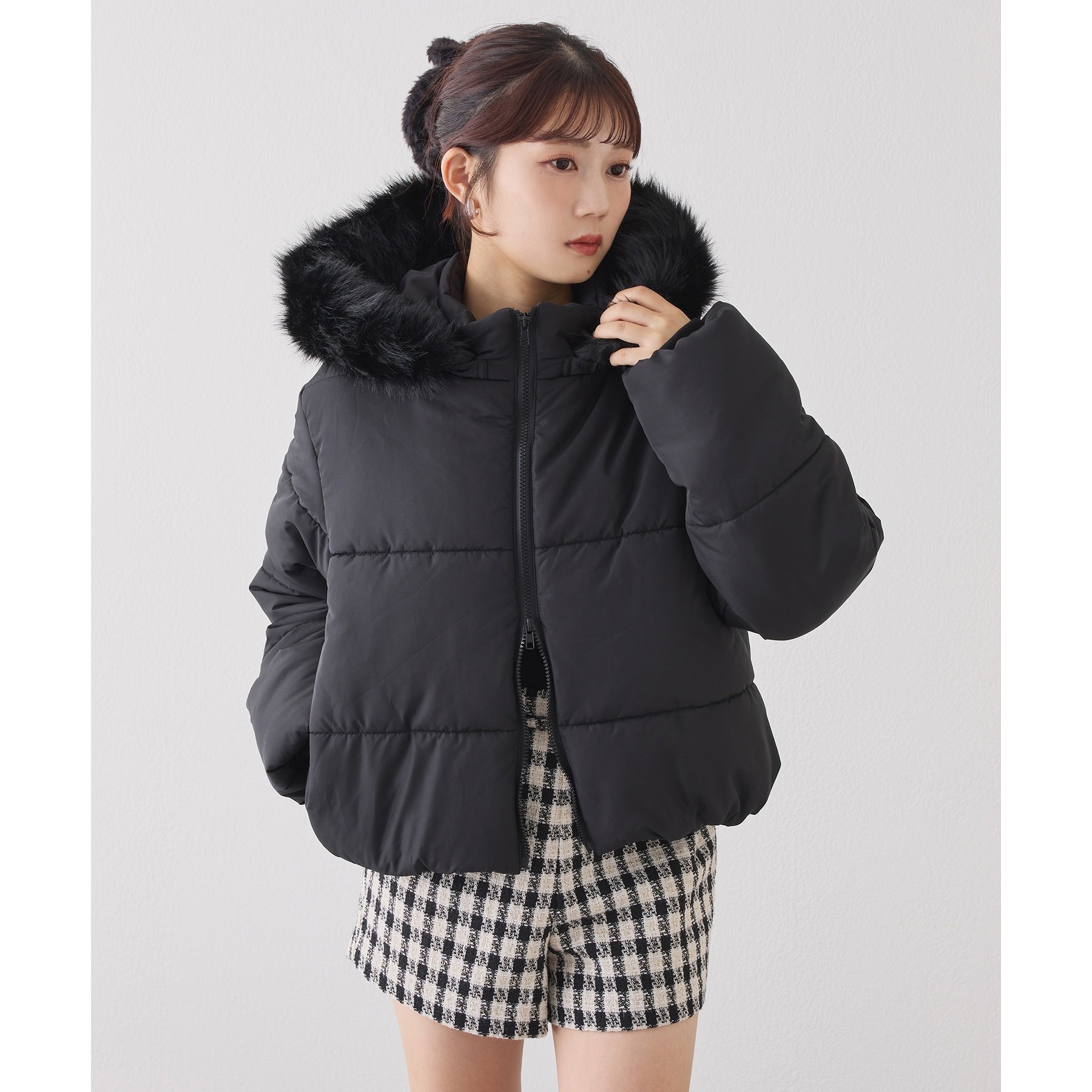 ファー付きショートフェイクダウン | ファッション通販サイト NUGU