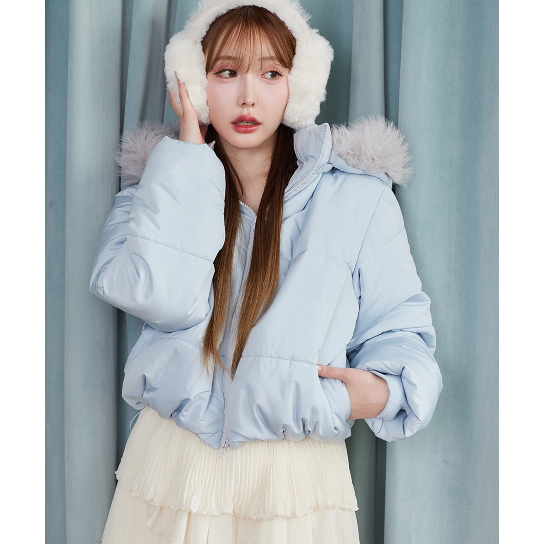 ファー付きショートフェイクダウン ファー付きショートフェイクダウン | ファッション通販サイト NUGU