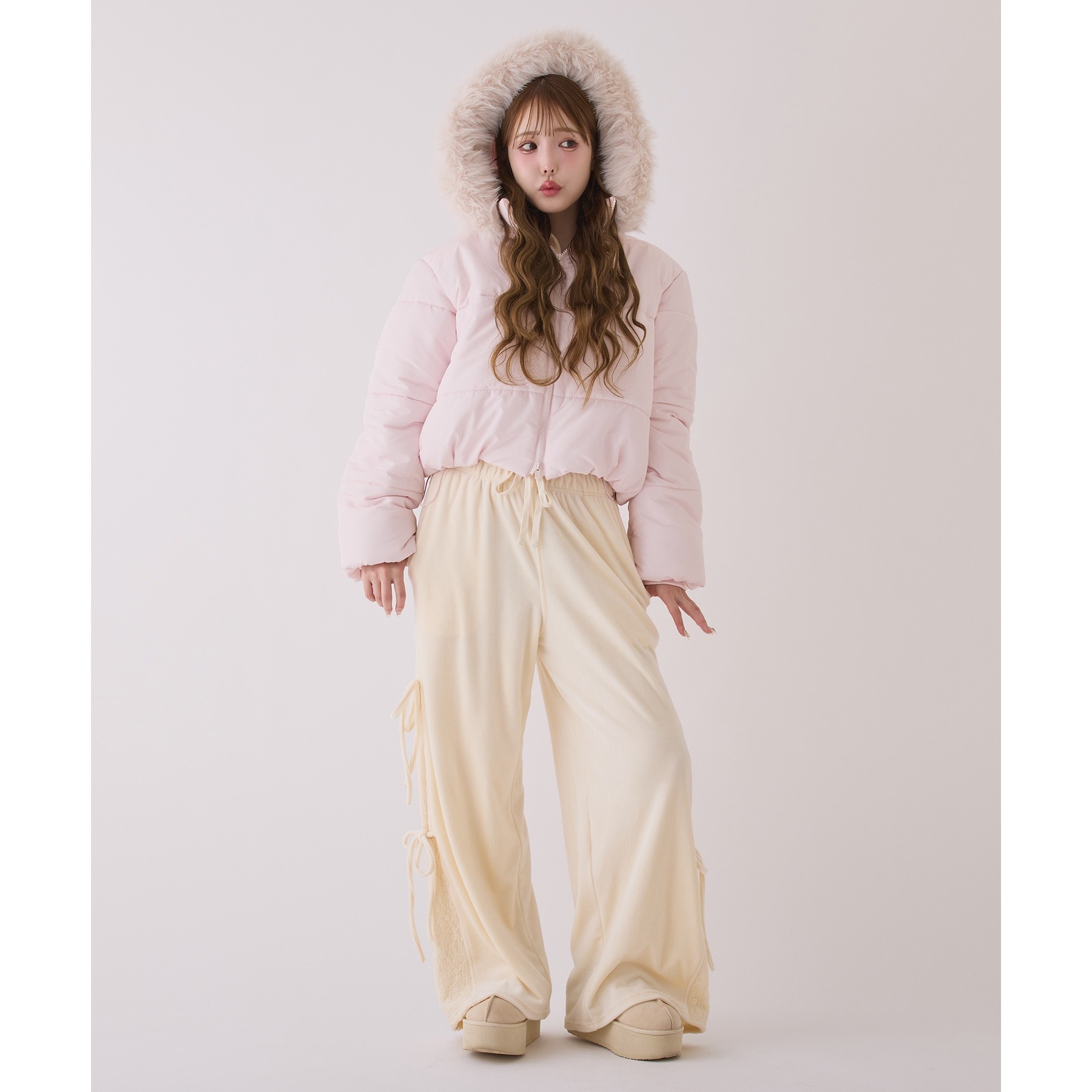 ファー付きショートフェイクダウン | ファッション通販サイト NUGU