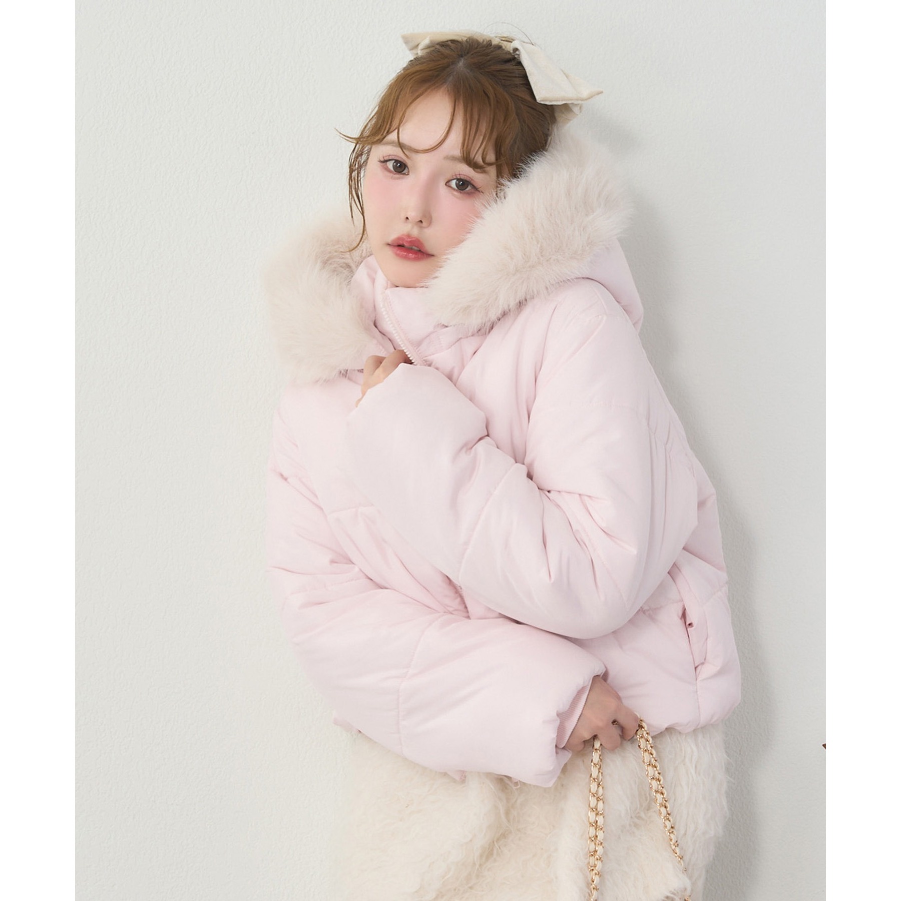 COUP DE CHANCEファー付きダウンジャケット ピンク COUP DE CHANCEファー付きダウンジャケット ピンク COUP DE CHANCE
