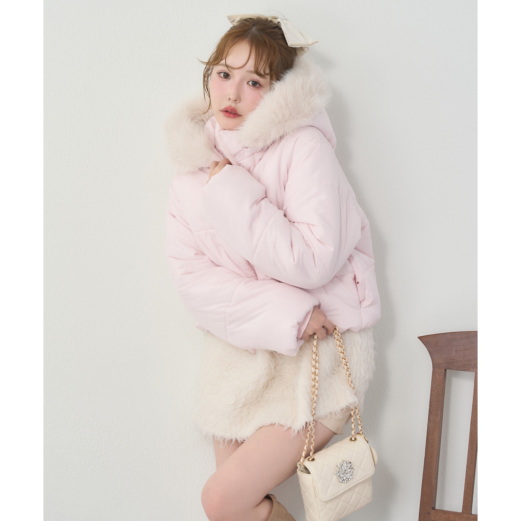 ファー付きショートフェイクダウン | ファッション通販サイト NUGU